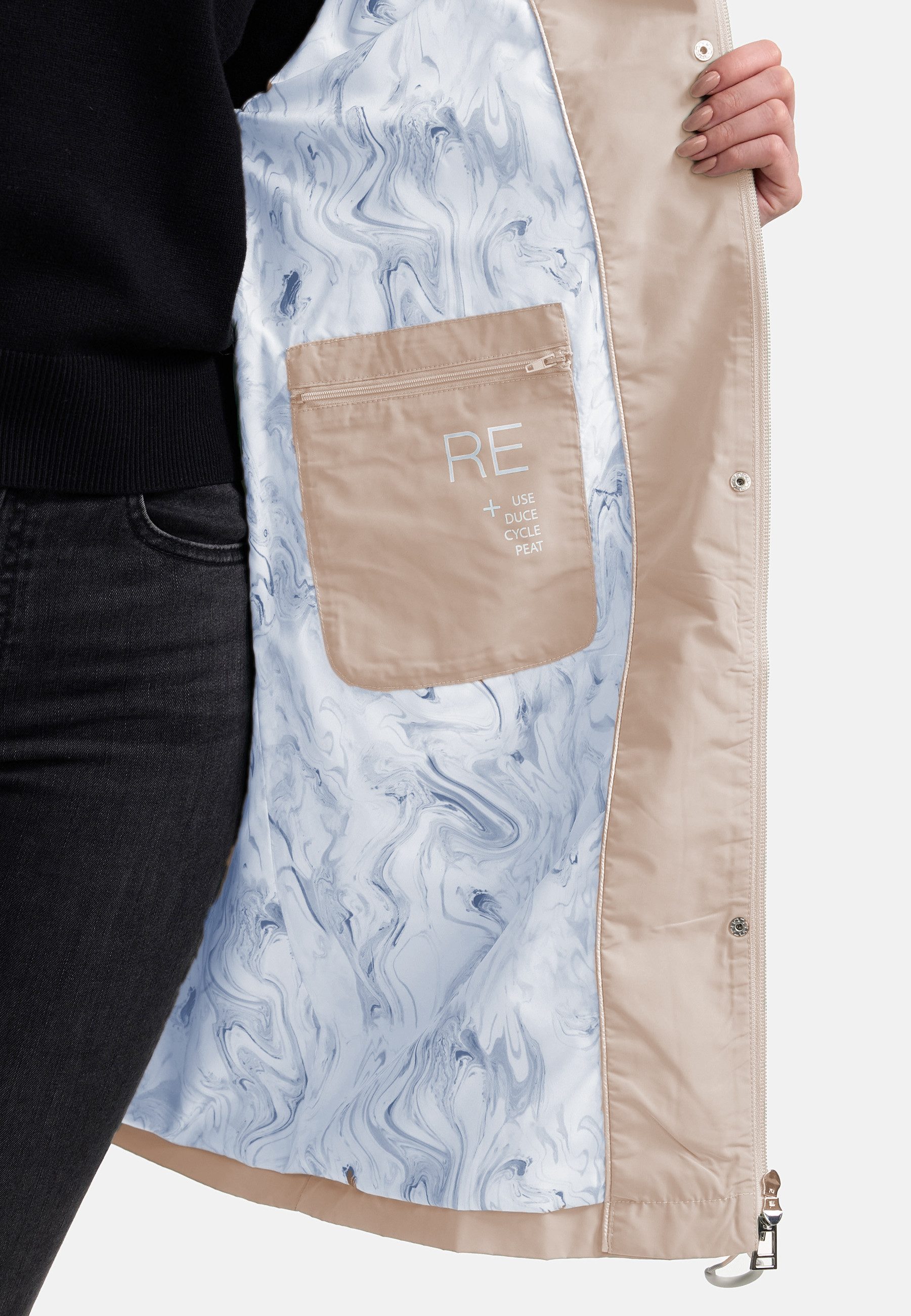 Manisa Kurzmantel mit Kapuze