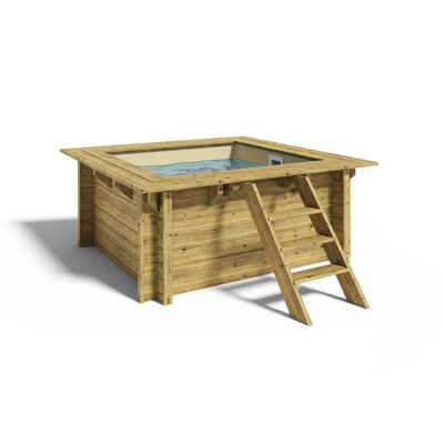 Paradies Pool Pool, Holzpool Lulu 200x200x104cm, Folie sand 0,8mm