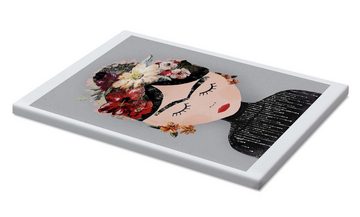 Posterlounge Leinwandbild treechild, Frida mit Blumenkranz, Modern Illustration