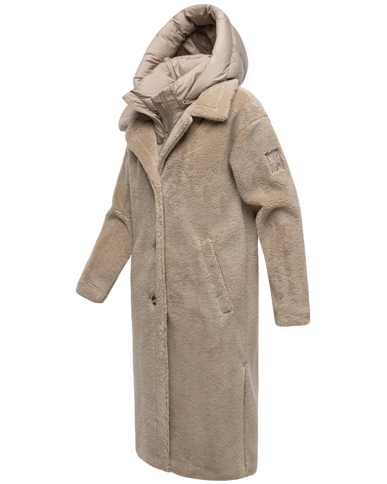 Navahoo Wintermantel Teddyzauber 14 Plüschmantel aus Teddyfleece mit abnehbmarem Krageneinsatz