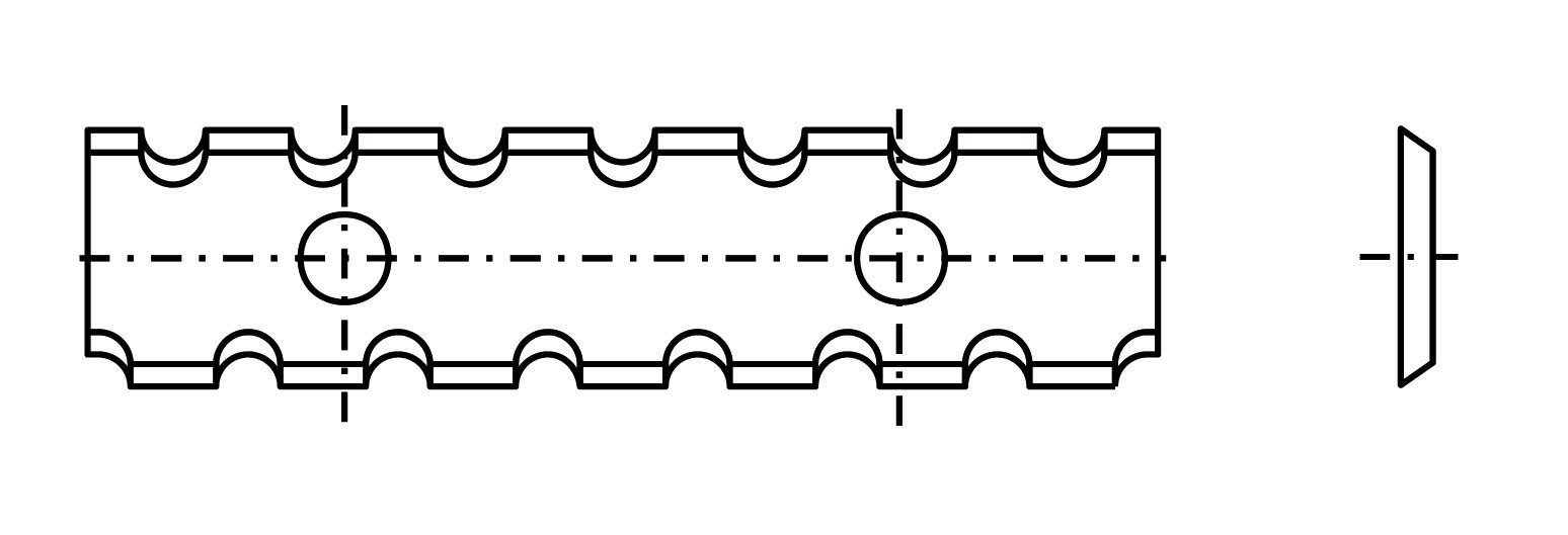 Tigra Wendeplattenfräser Wendeplatte 52 mit Spanbrechernuten 30x12x1,5mm a=14mm