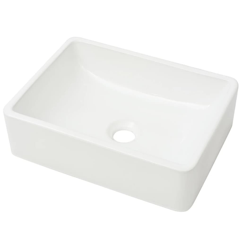 vidaXL Waschbecken, Waschtisch Keramik Weiß 41 x 30 x 12 cm