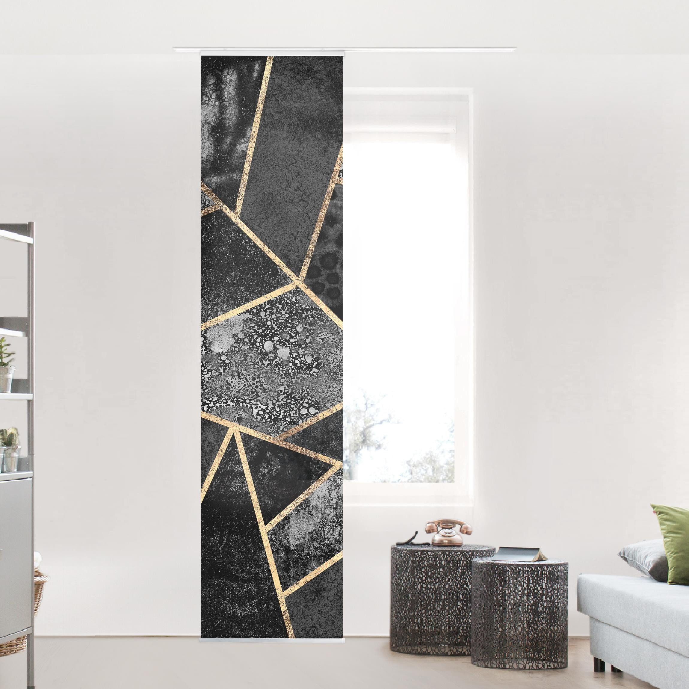 Bilderdepot24 Schiebegardine modern Flächenvorhang blickdicht Graue günstig online kaufen