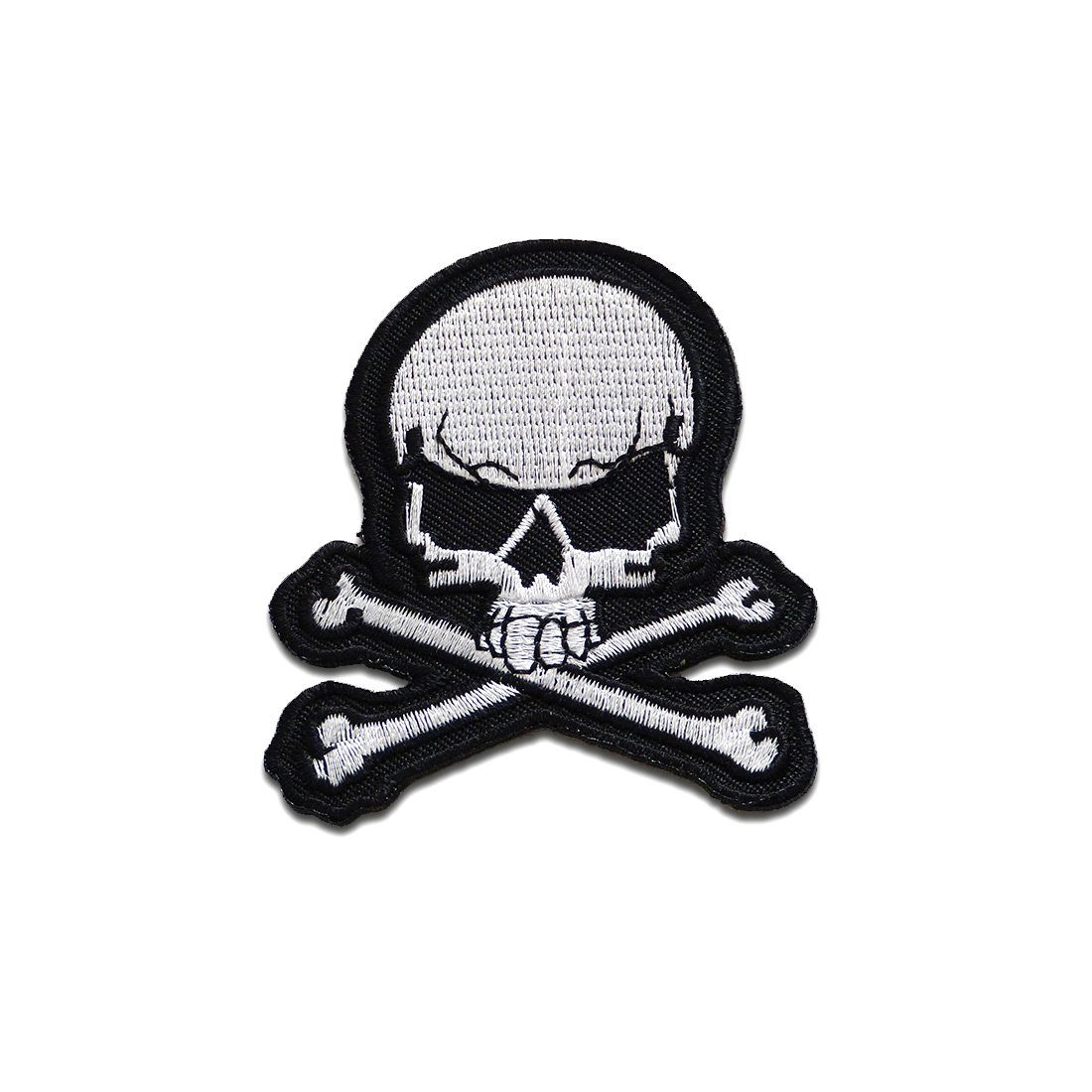 Catch the Patch Aufnäher Bügelbild, Aufbügler, Applikationen, Patches, Flicken, zum aufbügeln, Polyester, Totenkopf Biker Skelett - Größe: 7 x 8 cm
