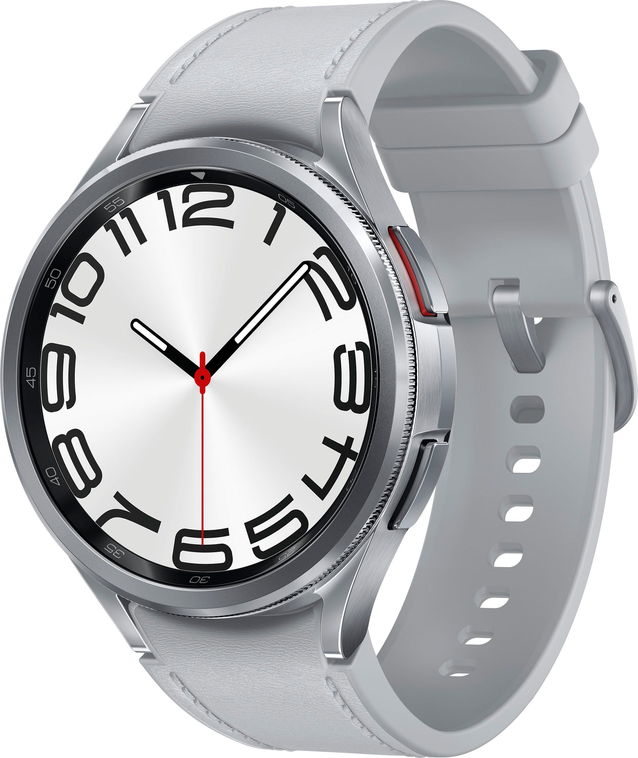 Samsung Galaxy Watch 6 Classic 47mm Smartwatch (3'73 cm/1'5 Zoll, Wear OS by Samsung) silberfarben | silberfarben