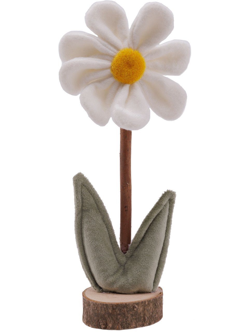 Dekofigur TrendLine Deko Aufsteller Blume 24 cm weiß grün