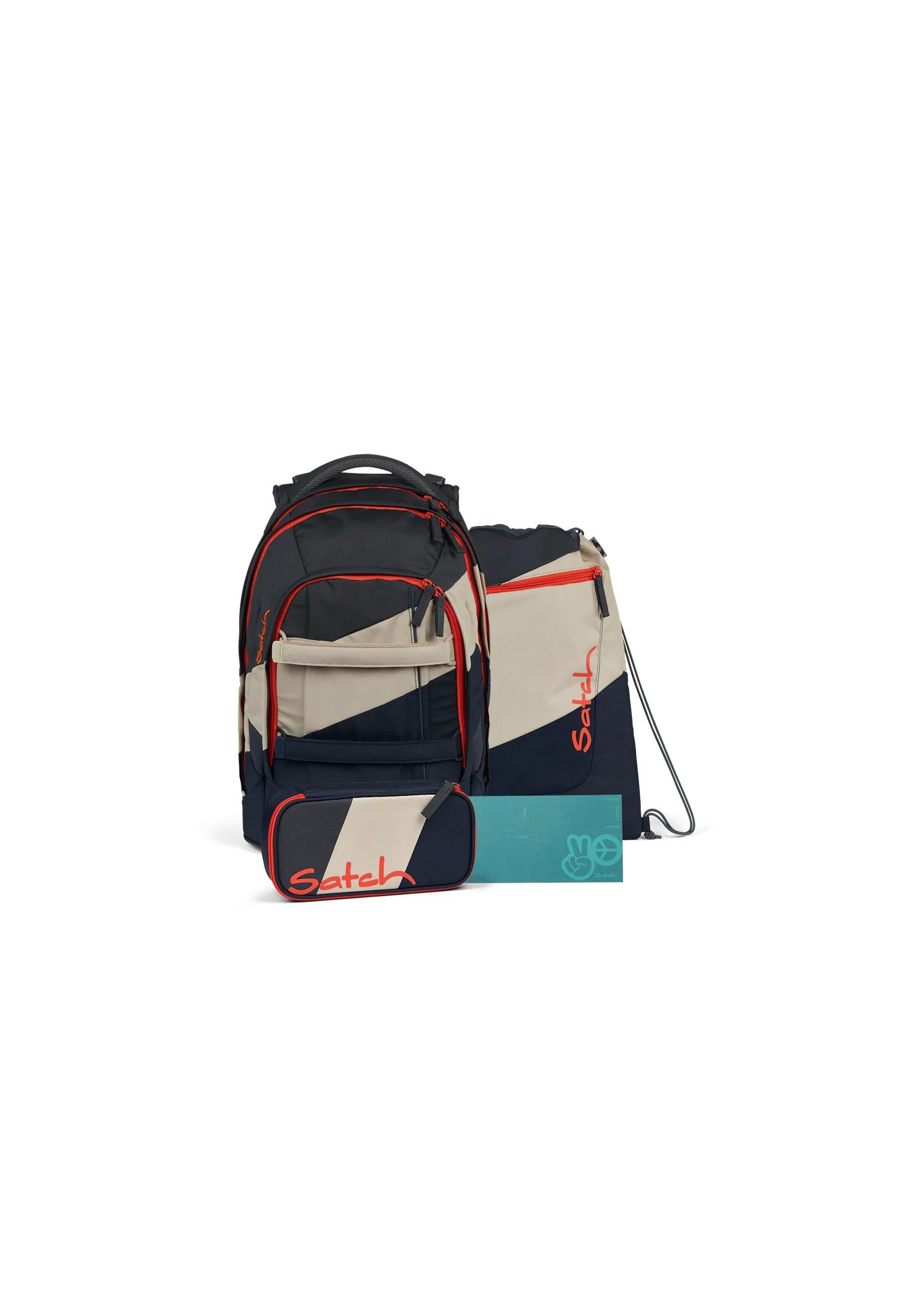 Satch Schulranzen pack Bundle (4-tlg., 4-teiliges Set), größenverstellbares Rückensystem