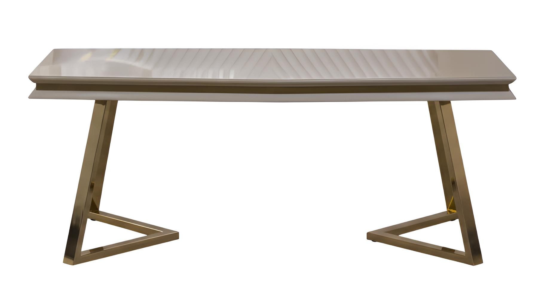 JVmoebel Couchtisch Minimalistischer Couchtisch Goldfarbe Metallrahmen Modernes Interieur