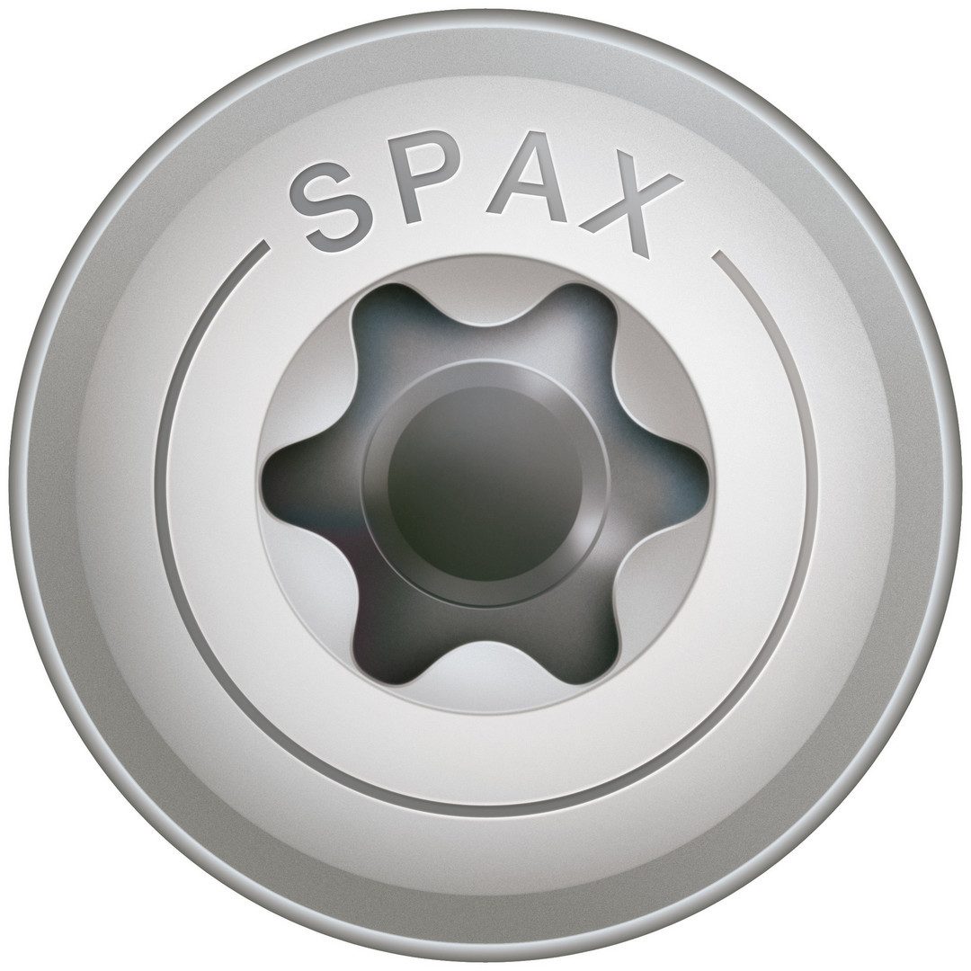 SPAX Holzbauschraube Tellerkopfschraube, Tellerkopf, Edelstahl A2, TORX TX 30, (100 St)