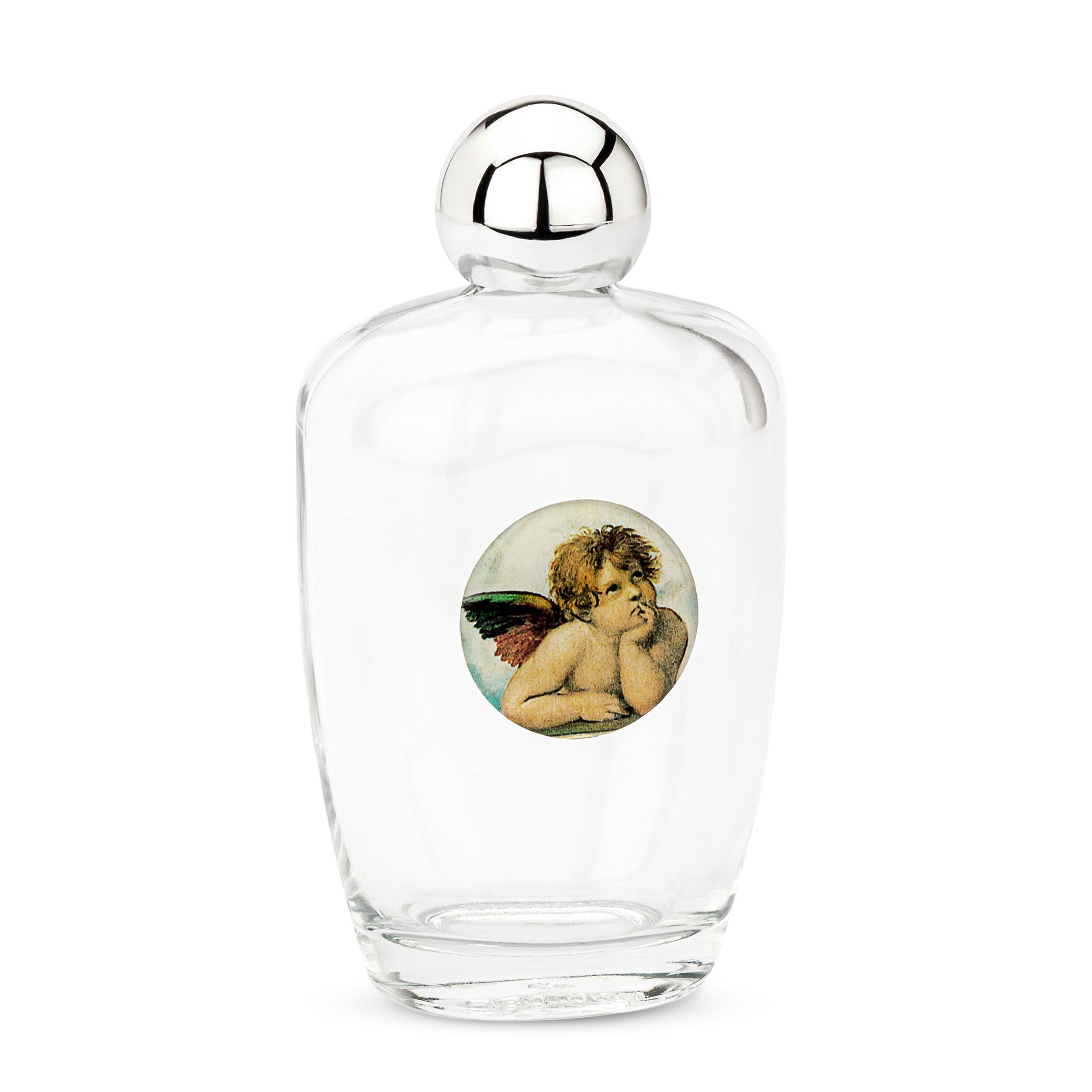 NKlaus Dekofigur 100ml Sakrale Weihwasserflasche aus Glas motiv Bild Raphael 11x6x4 cm, Made in Germany