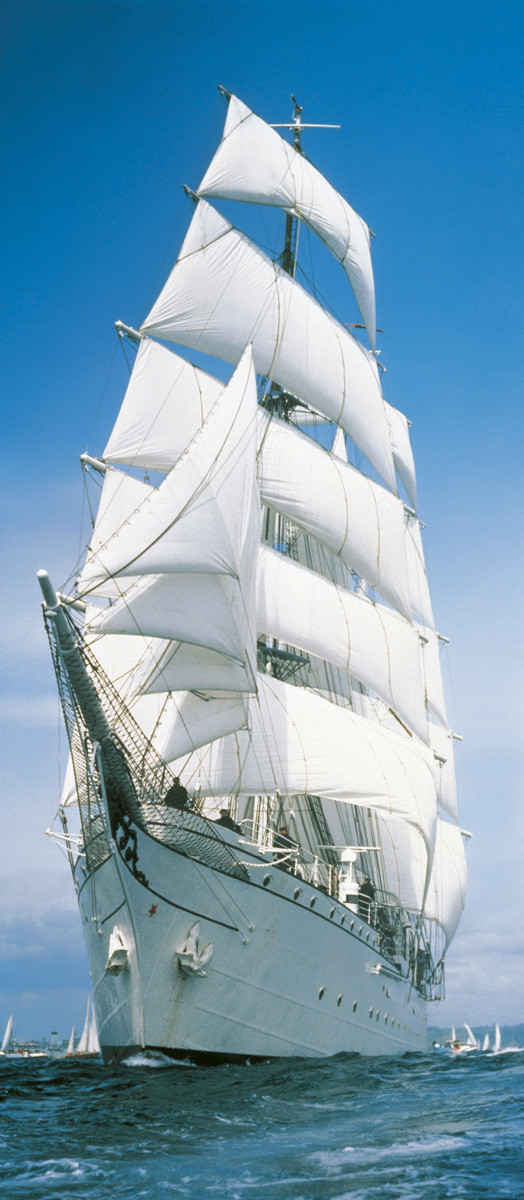 Komar Fototapete Fototapete - Sailing Boat - Größe 86 x 220 cm, glatt, bedruckt, (Packung, 1 St)