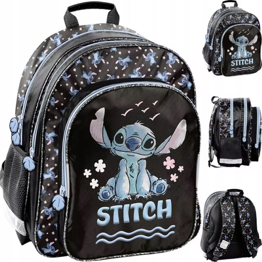 PASO Schulrucksack Schulrucksack Mädchen Stitch Lilo Disney Paso 38x29x16cm Blau (1-tlg)