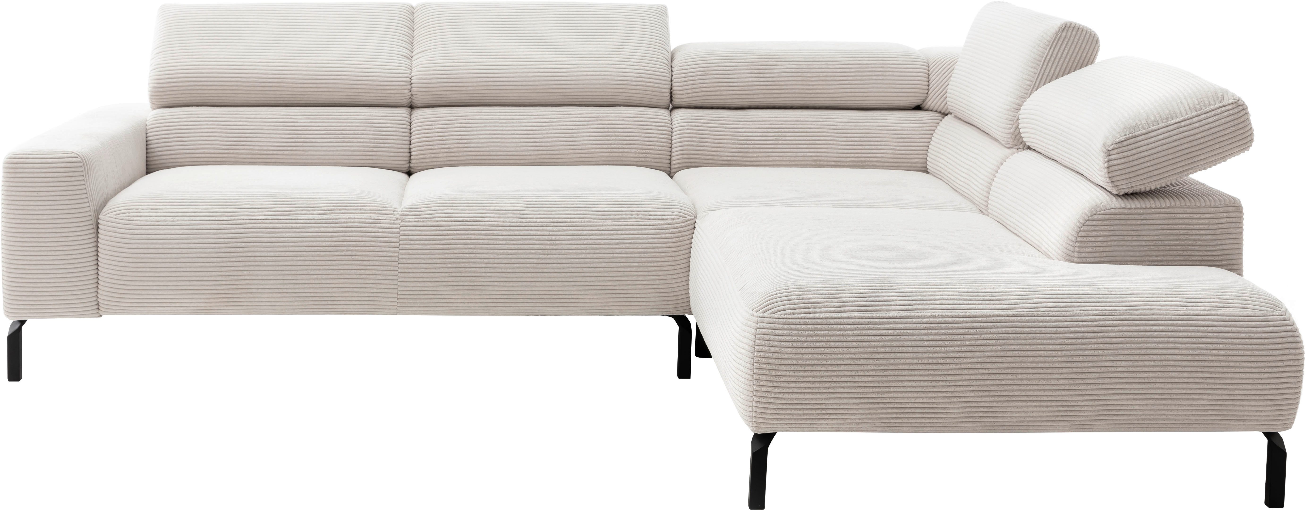 Places of Style Ecksofa "Antonelli, L-Form, inkl. Kopfteilverstellung, Brei günstig online kaufen
