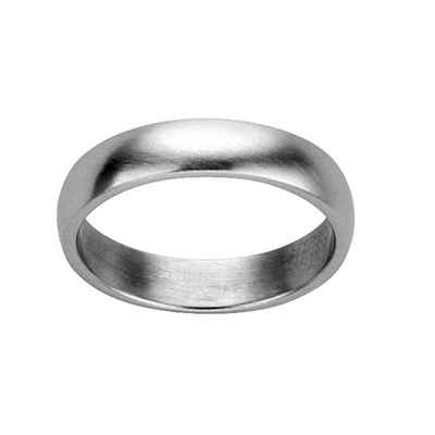M&M Fingerring Ring Damen silber / gold / schwarz, matt schlicht (1-tlg), "Best Basics", deutsche Qualität, inkl. edles Schmucketui