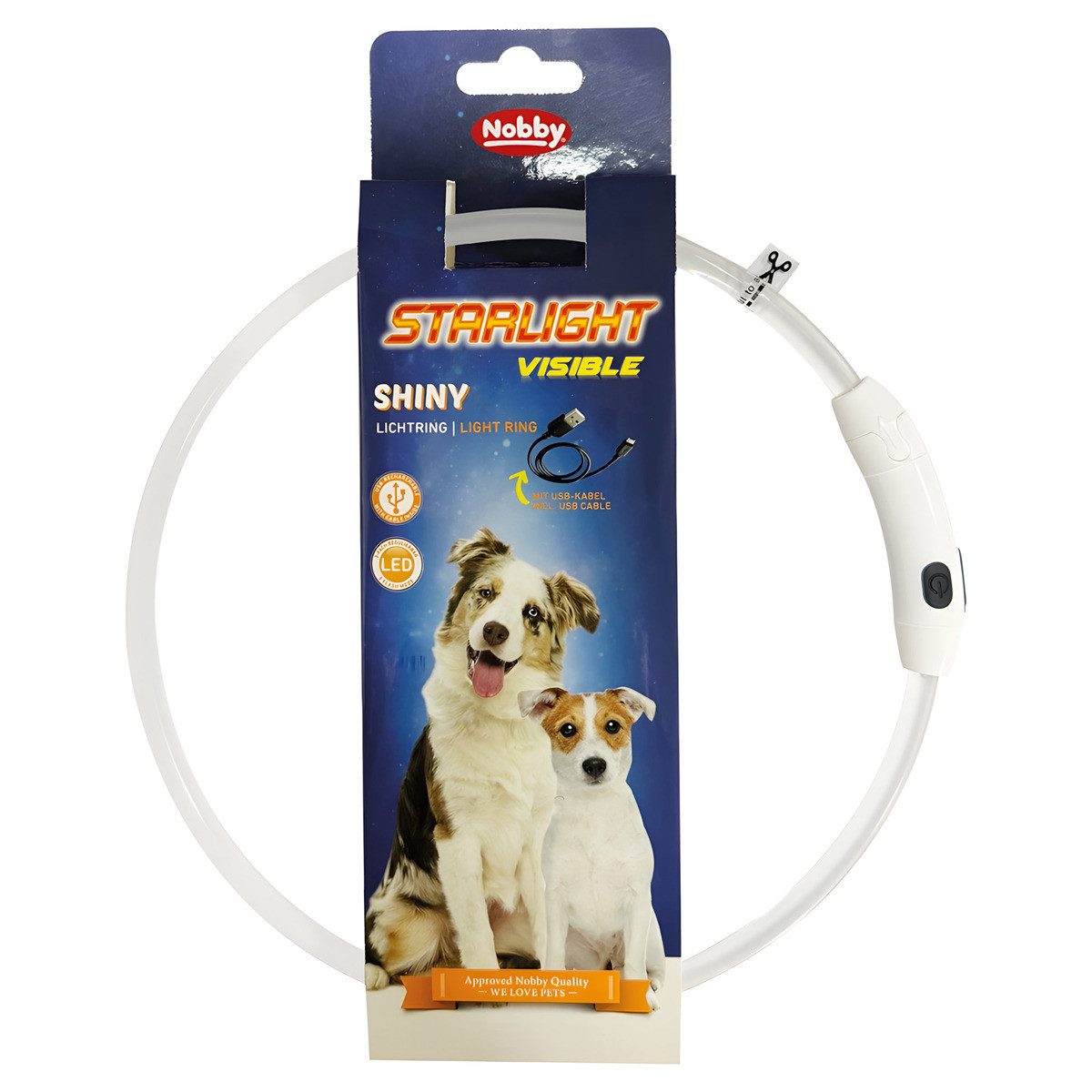 Nobby Leuchthalsband LED-Lichtring Shiny transparent
