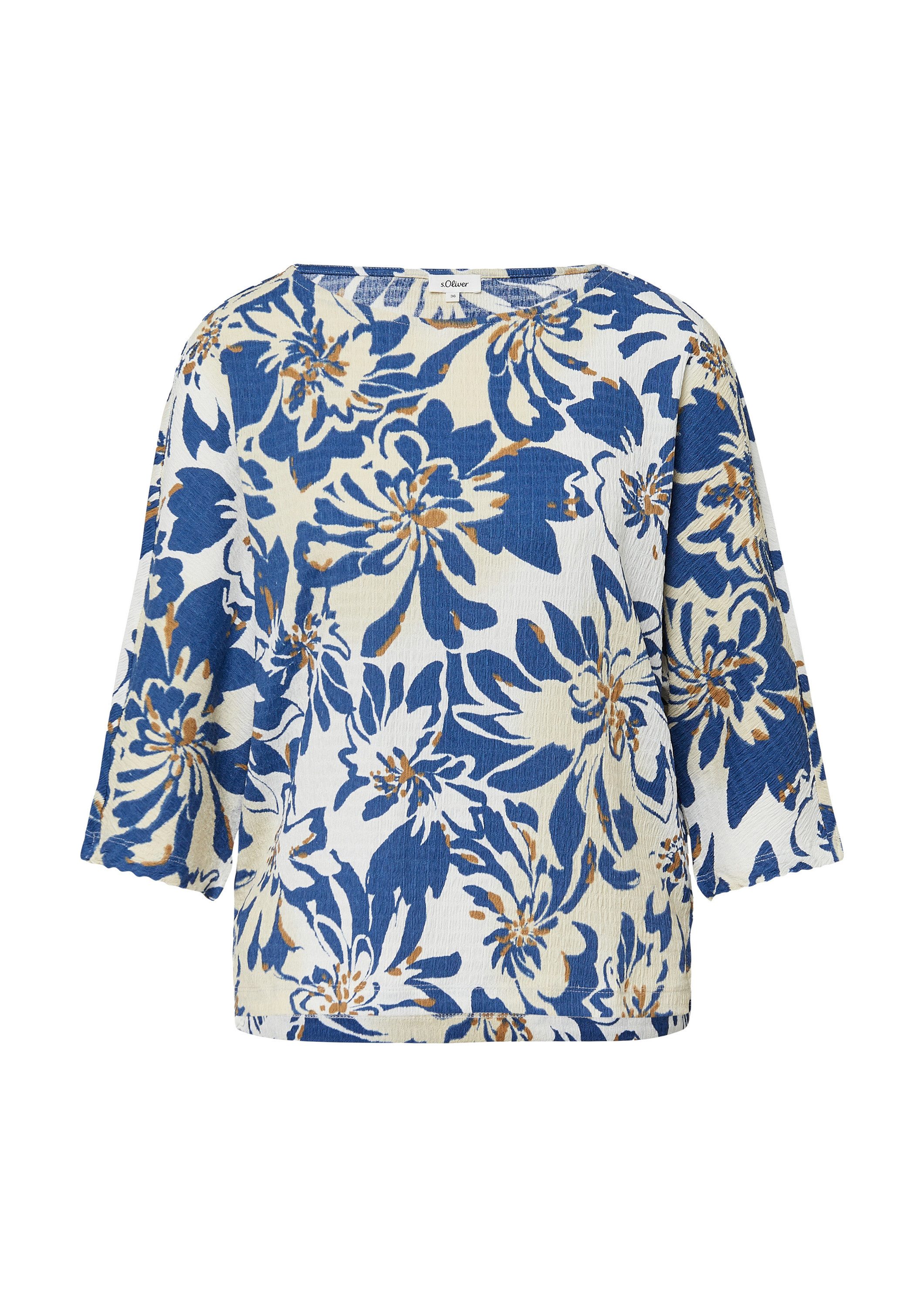 s.Oliver 3/4-Arm-Shirt T-Shirt Strukturiertes Shirt mit günstig online kaufen