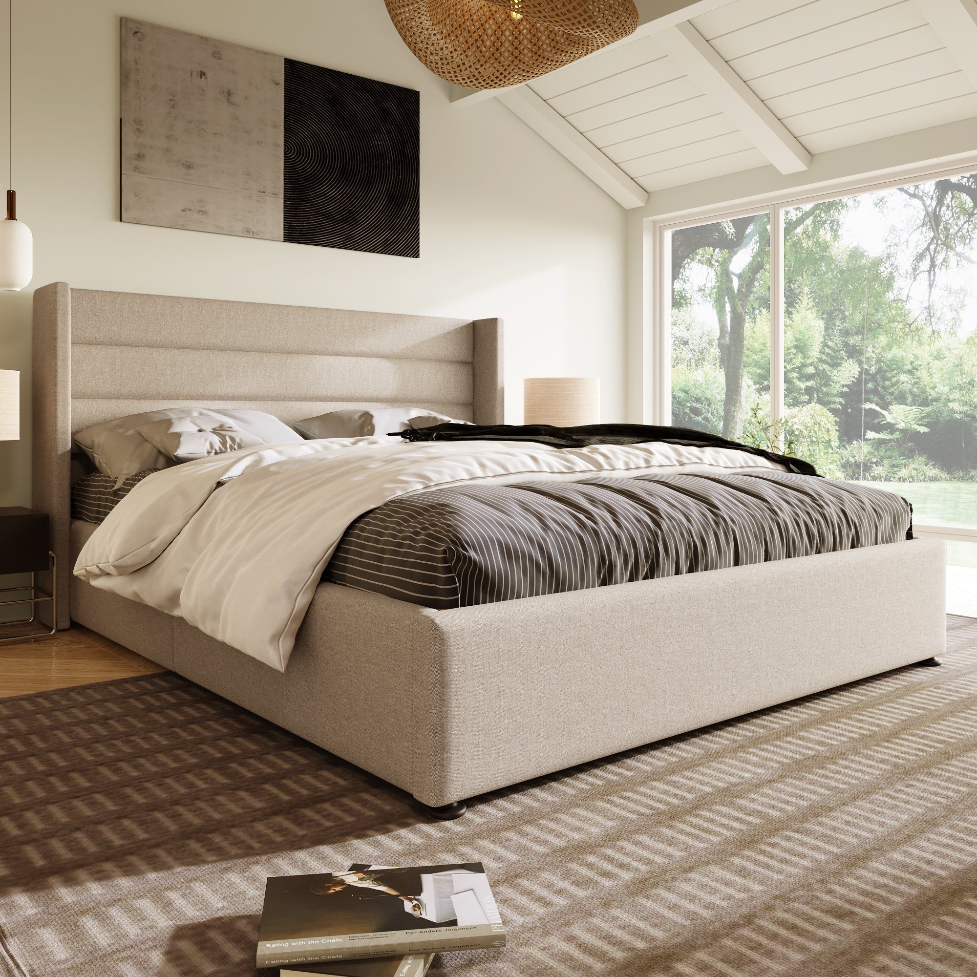 Flieks Funktionsbett cozy, Stauraumbett Hydraulisches Doppelbett günstig online kaufen