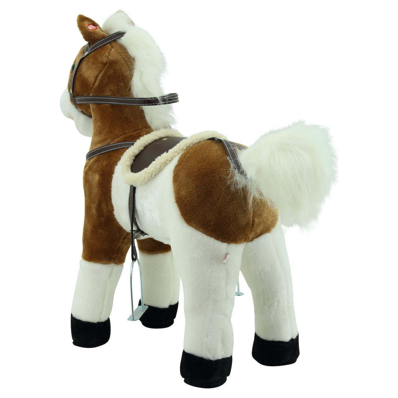 Sweety-Toys Stehpferd Sweety Toys 12657 Stehpferd Plüsch Pferd beige Weiß mit Soundfunktion