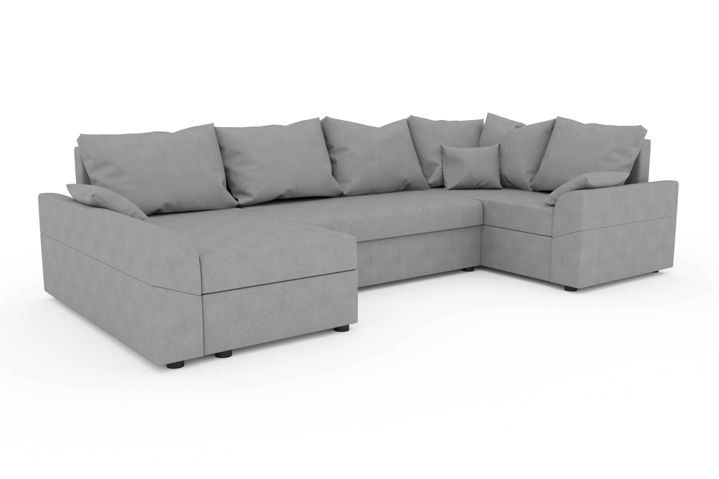 Eckcouch, U-Form, Sofa, Bettkasten, Bailey, mit Design mit Stylefy Bettfunktion, Modern Sitzkomfort, Wohnlandschaft