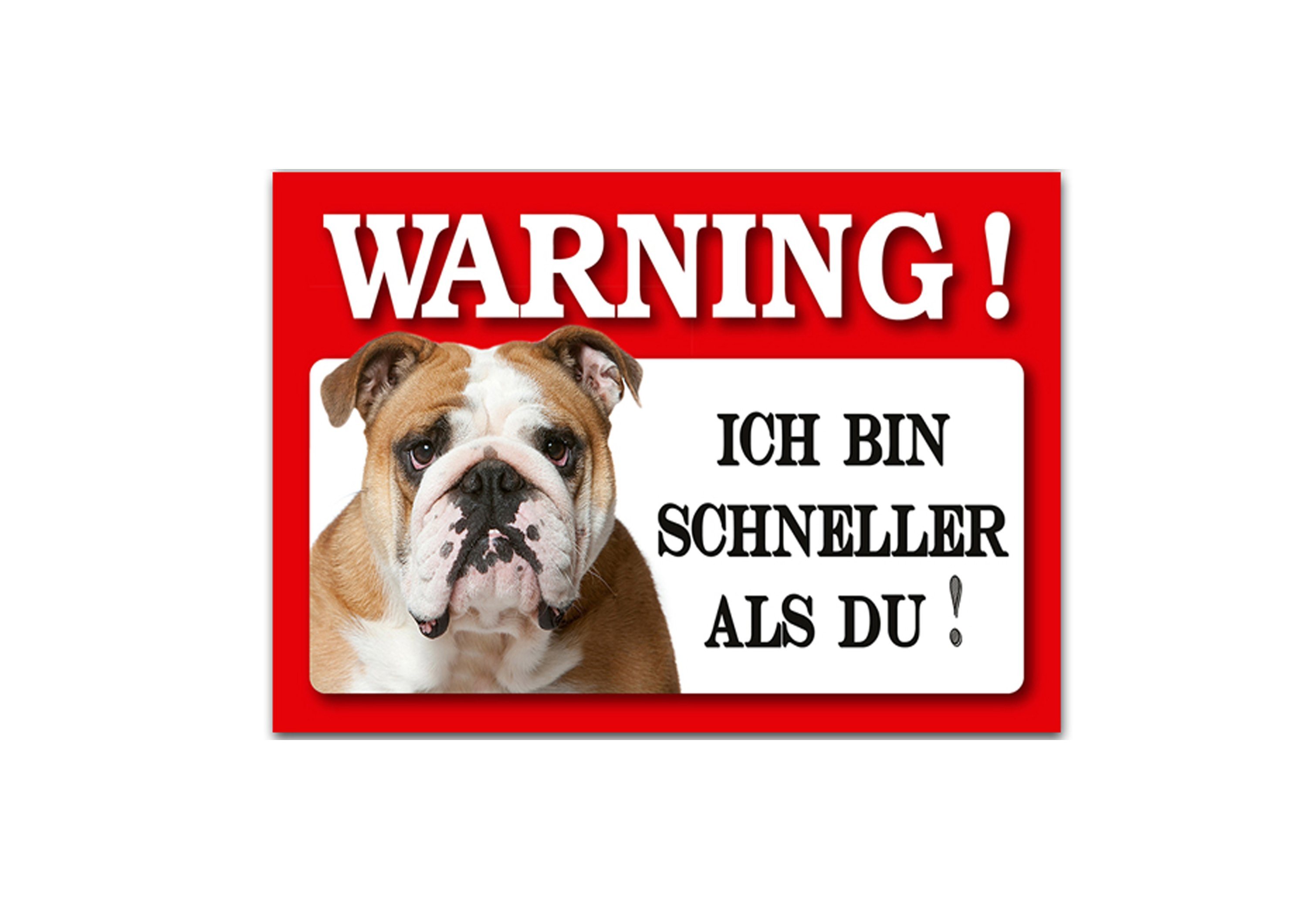 Blechschild Wachhund »Englische Bulldogge« Blechschild Wachhund »Englische Bulldogge«