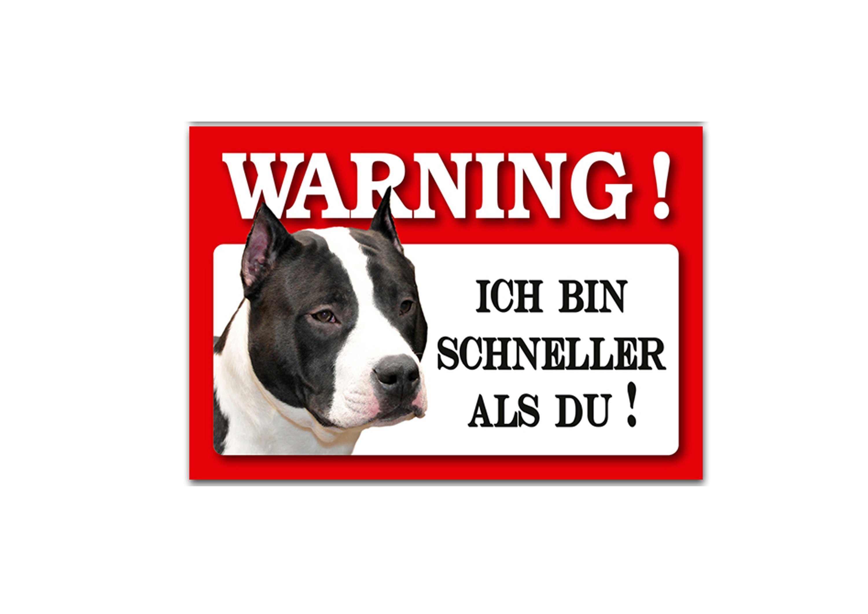 Blechschild Wachhund »Staffordshire Bullterrier« Blechschild Wachhund »Staffordshire Bullterrier«