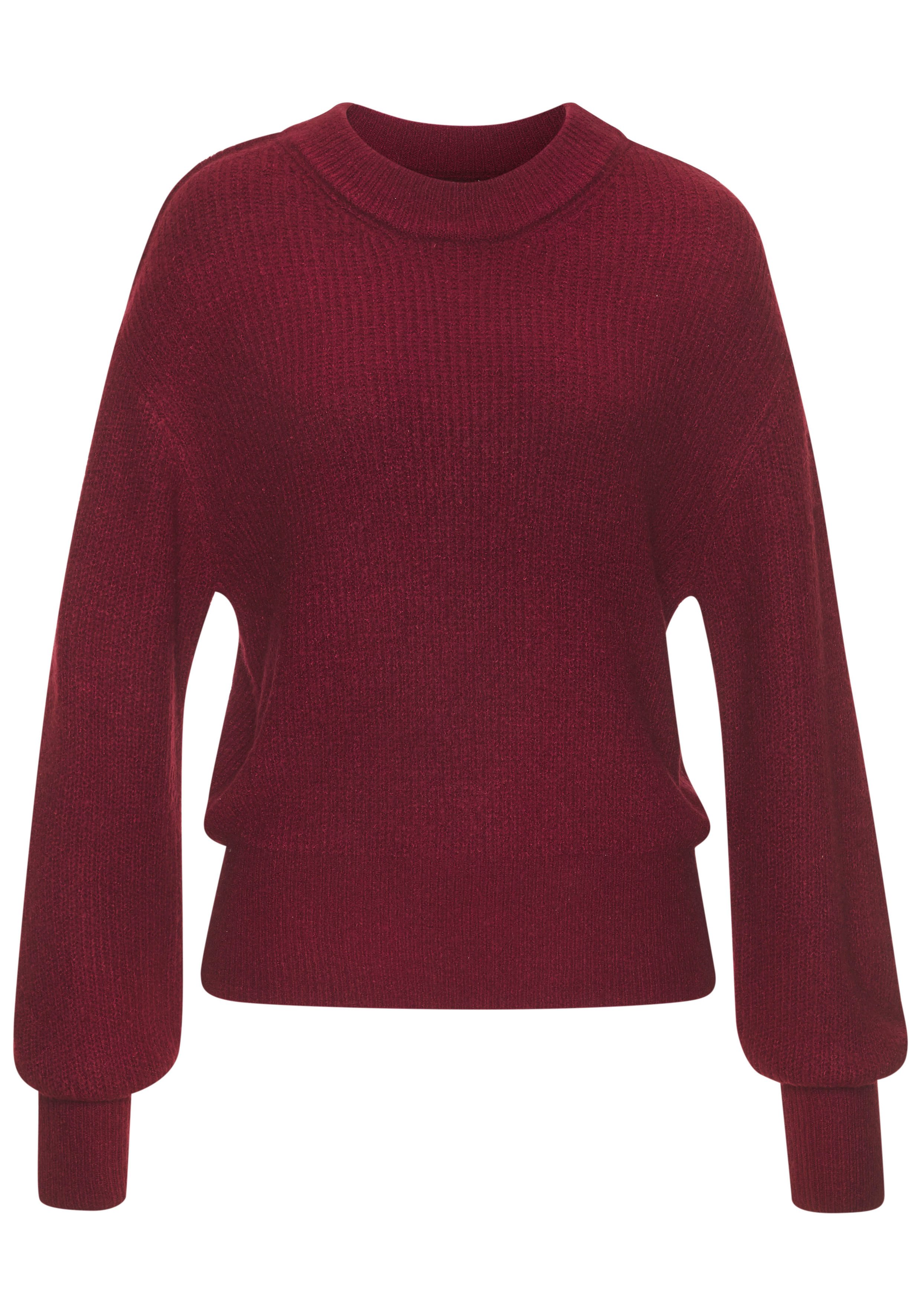 LASCANA Strickpullover in Melange-Optik, lockerer Damenpullover, günstig online kaufen