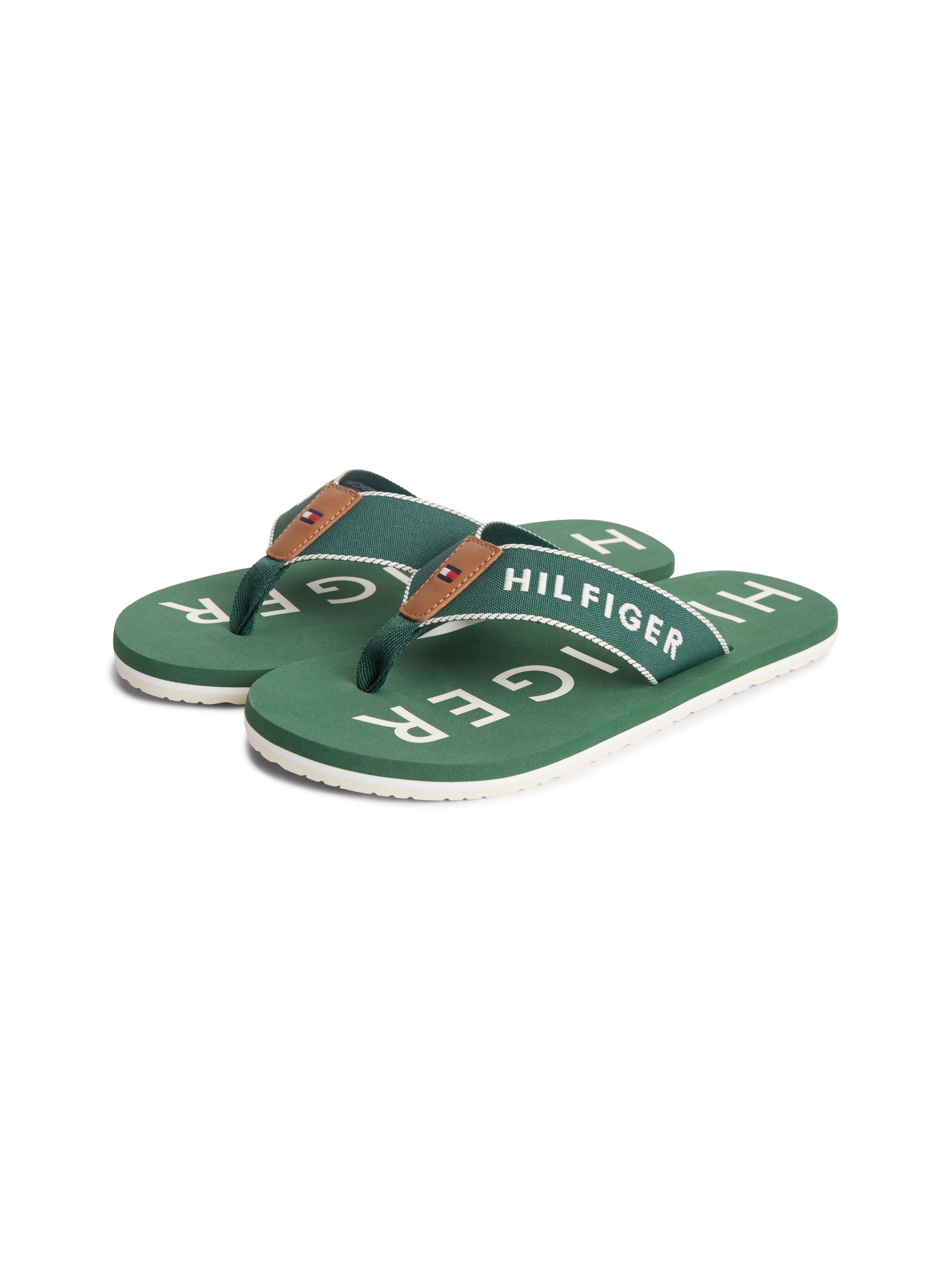 Tommy Hilfiger SPORTY HILFIGER BEACH SANDAL Zehentrenner Sommerschuh, Strandschuh mit Kontrastbesätzen