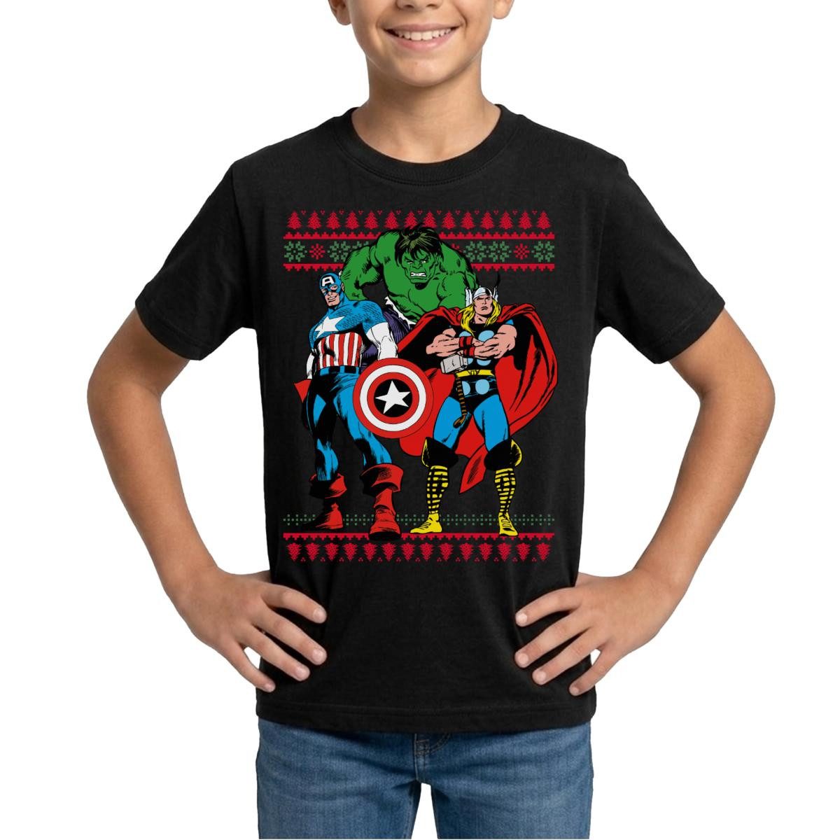 T-Shirt Avengers Superhelden Ugly Christmas Teenager T-Shirt
