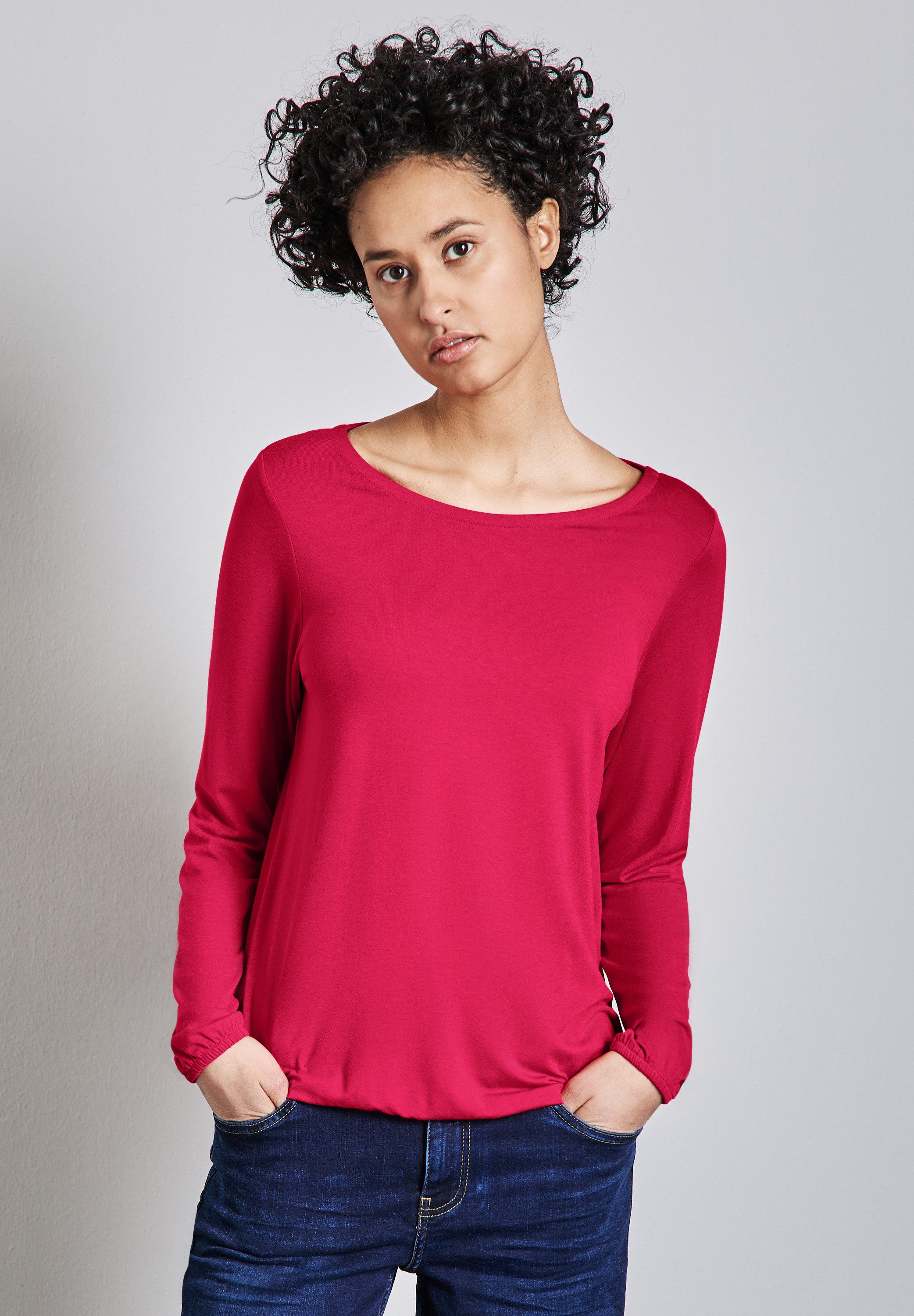 STREET ONE Langarmshirt, mit U-Boot-Ausschnitt günstig online kaufen