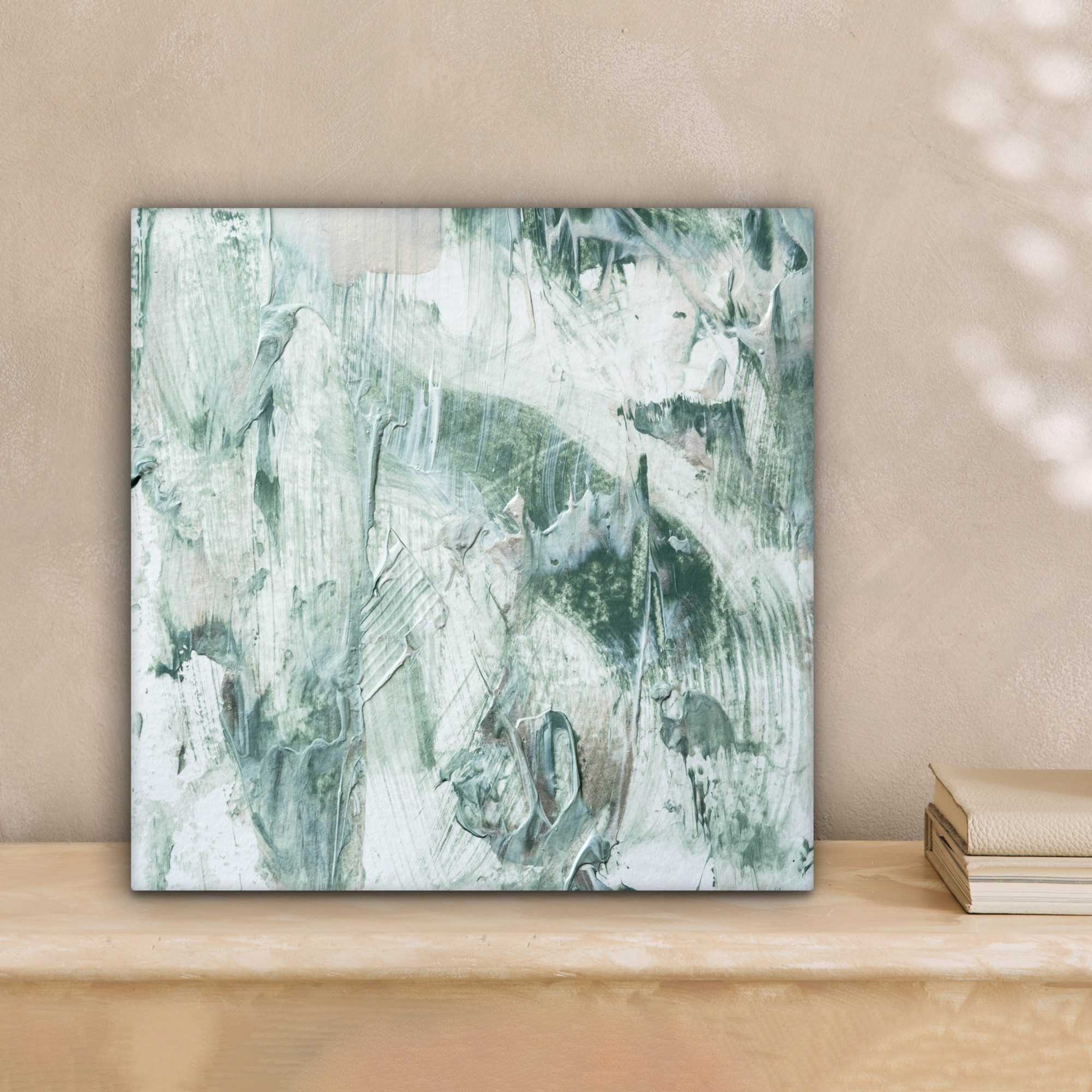 OneMillionCanvasses® Leinwandbild Gartendekoration - Farbe - Abstrakt, Fotodruck (1 St), Wandbild, Deko Schlafzimmer Wohnzimmer Flur 20x20 cm