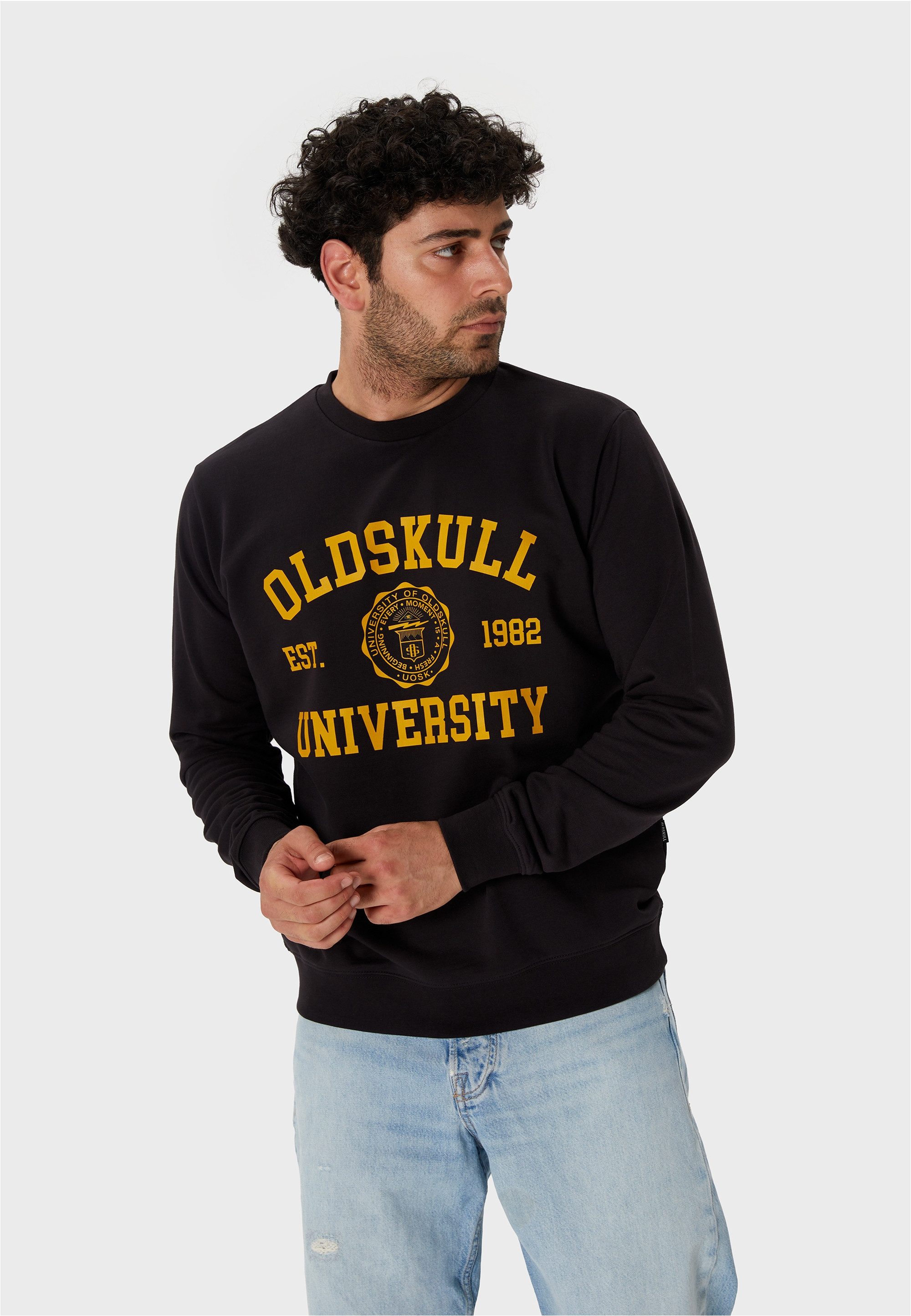 Oldskull Sweatshirt Retro University (1-tlg) mit coolem Print