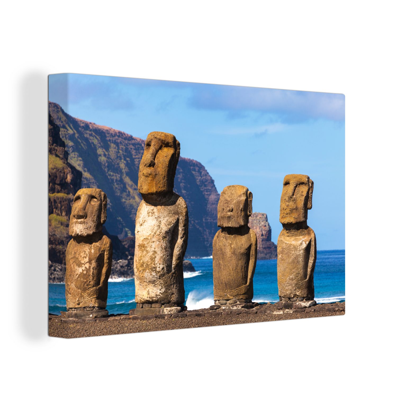 OneMillionCanvasses® Leinwandbild Osterinsel Pazifischer Ozean, (1 St), Wandbild Leinwandbilder, Aufhängefertig, Wanddeko, 30x20 cm