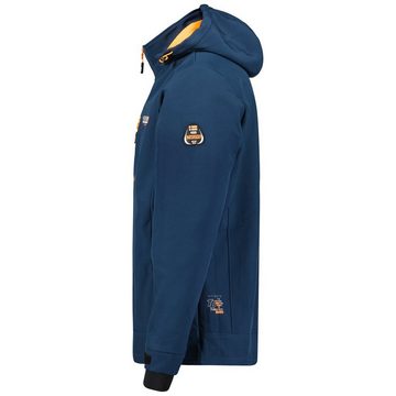 Geographical Norway Softshelljacke Herren Softshell - RUMBA hochschließender Kragen, mit abnehmbarer Kapuze