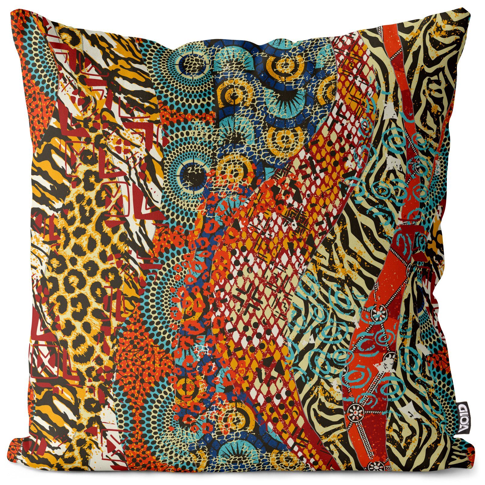 VOID Kissenbezug, (1 Stück), Muster gemustert tropisch afrikanisch Urwald Tropen-Wald Zebra-Fell S