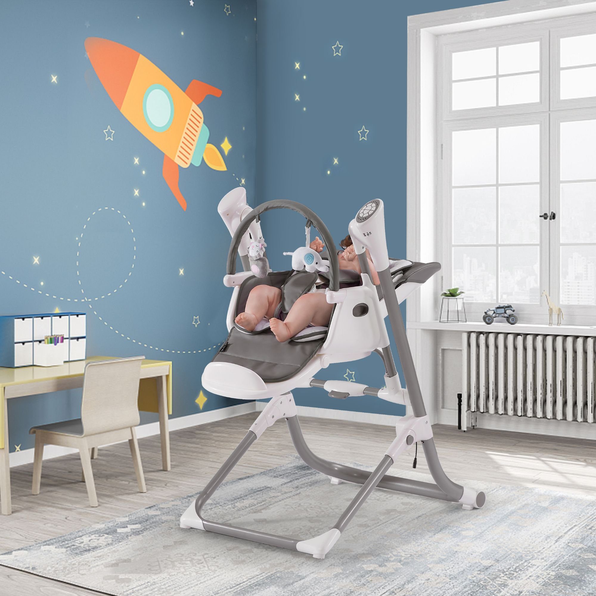 FableKids Babyschaukel 2in1 Wippe NOA 6-36Monate, klappbar, Schreisensor, U günstig online kaufen