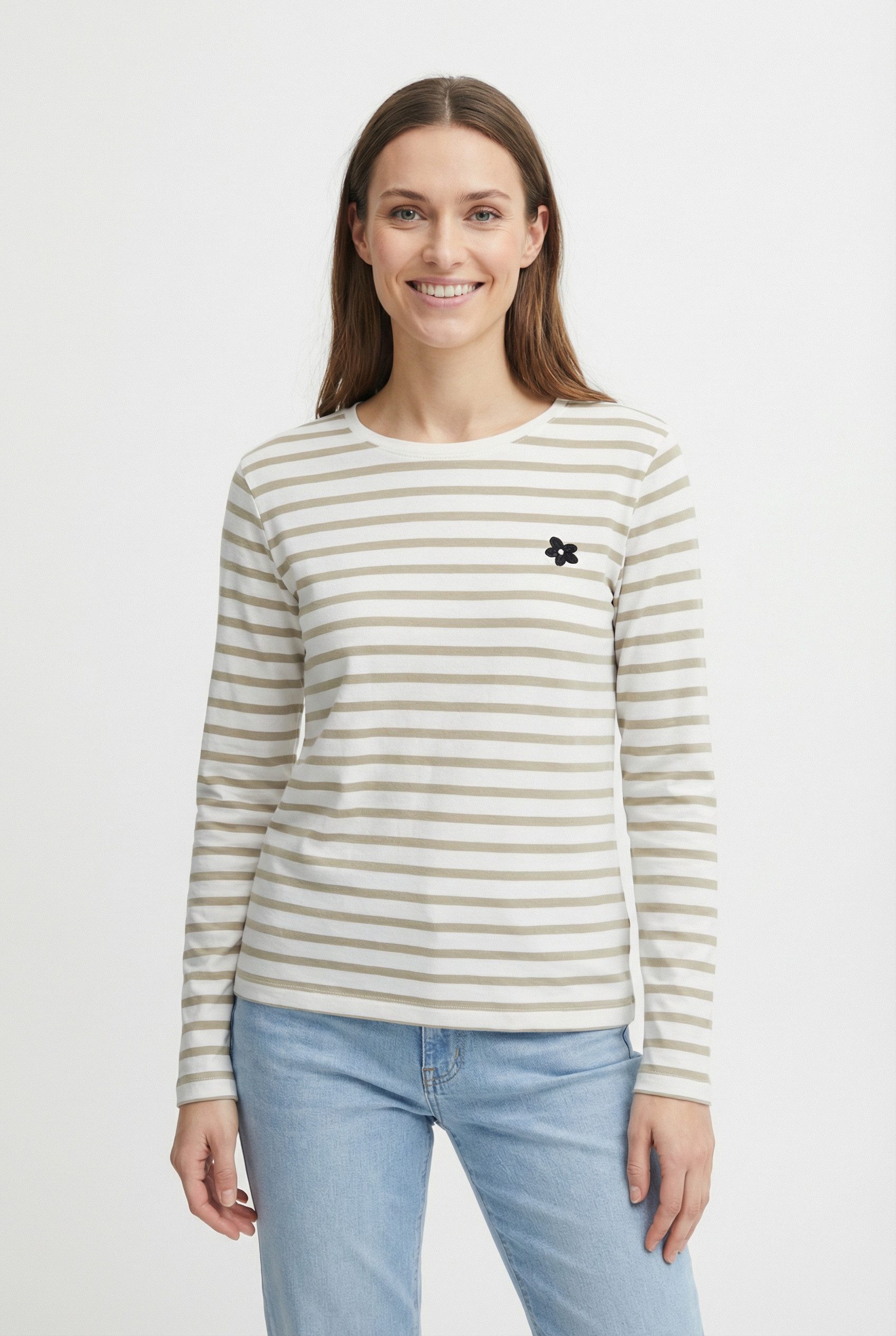 FREEQUENT Langarmshirt FQFAMILA-TEE im Streifen-Design
