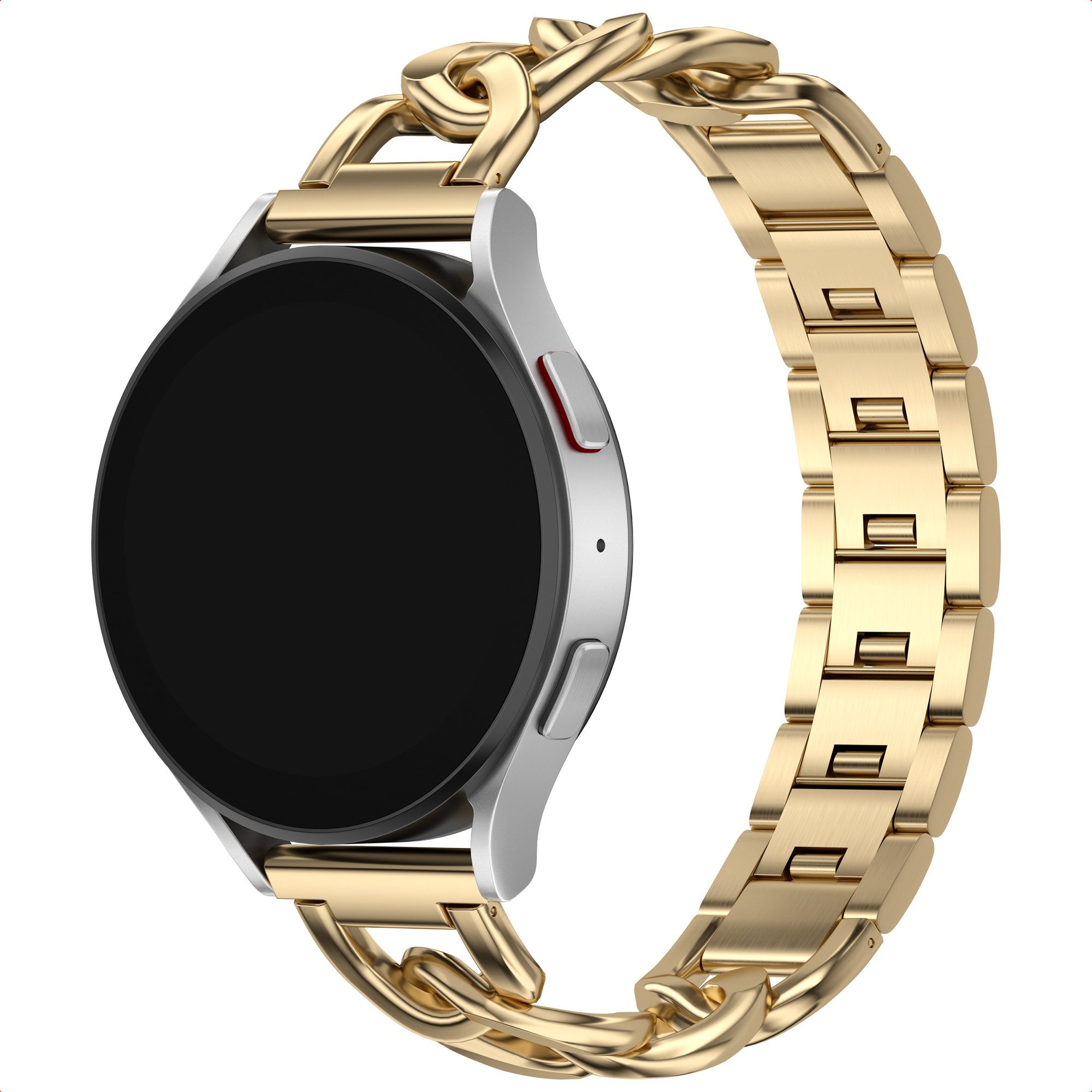 Selencia Smartwatch-Armband Selencia Chain Armband - Universelle 18 mm Anschluss - Gold