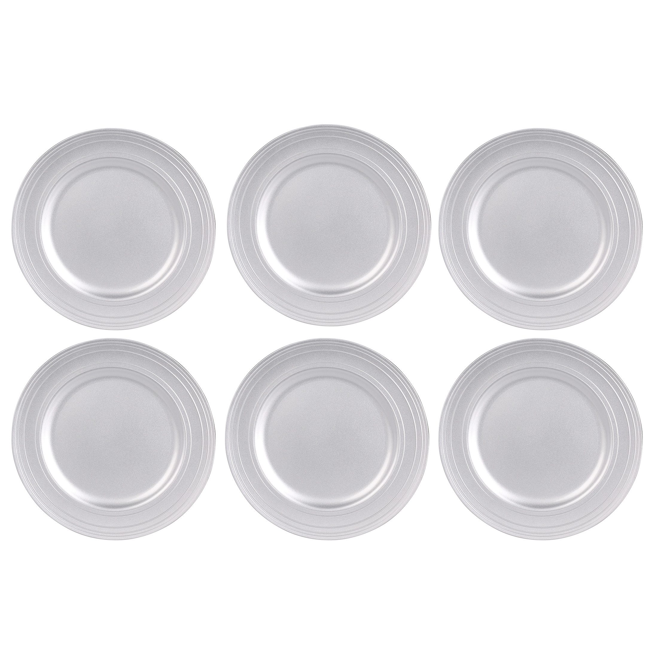 Platzteller 6 x Platzteller aus Kunststoff Dekoteller aus Kunststoff Dekoteller