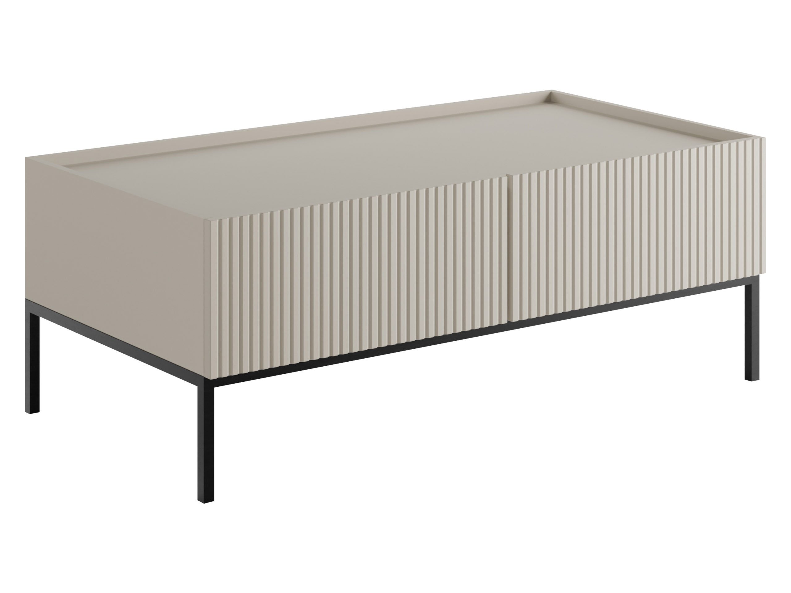 MIRJAN24 Couchtisch Como 2SZ (mit zwei Schubladen), Untergestell aus Metall, 120x62x45 cm