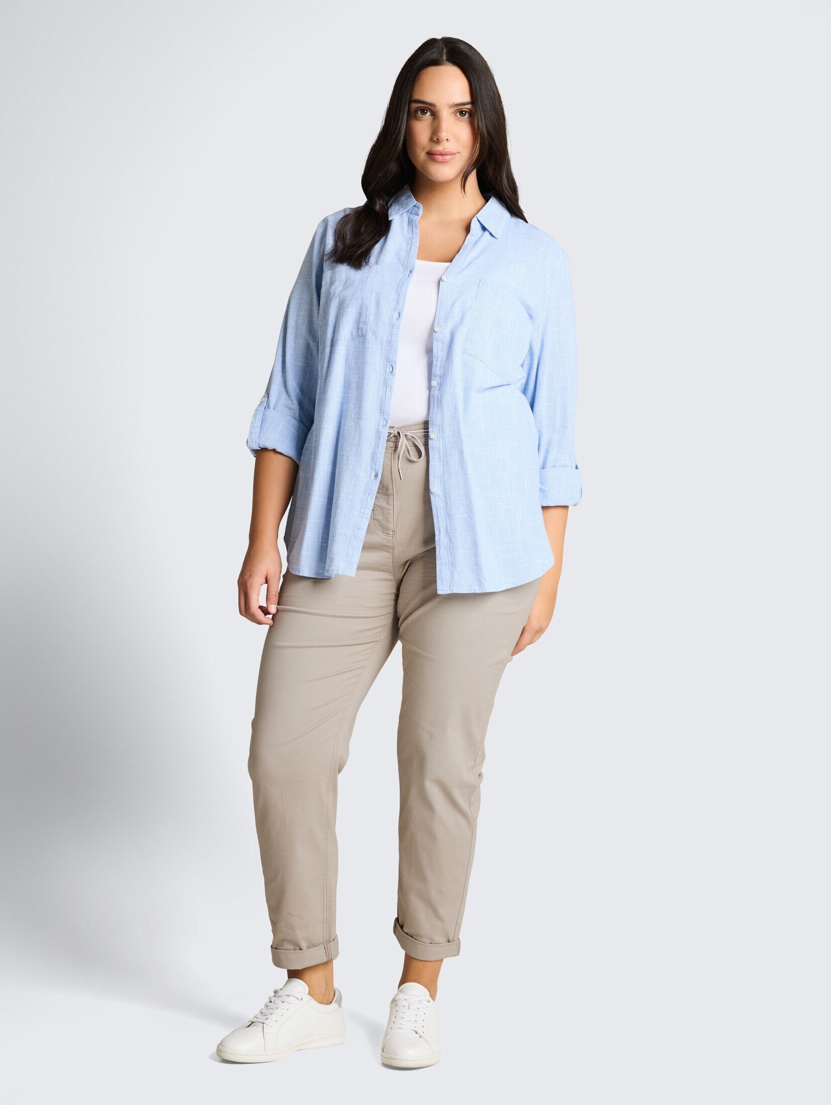 TOM TAILOR PLUS 7/8-Hose Hosen & Chino Plus Size - Cropped Slim Hose günstig online kaufen