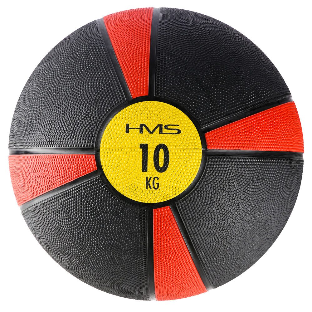 HMS Medizinball Gewichtsball Fitnessball Krafttraining (Spar-Set, 1-St., Ø 28 cm griffig), griffige Oberfläche, Gummi, stoßfest, für Reha