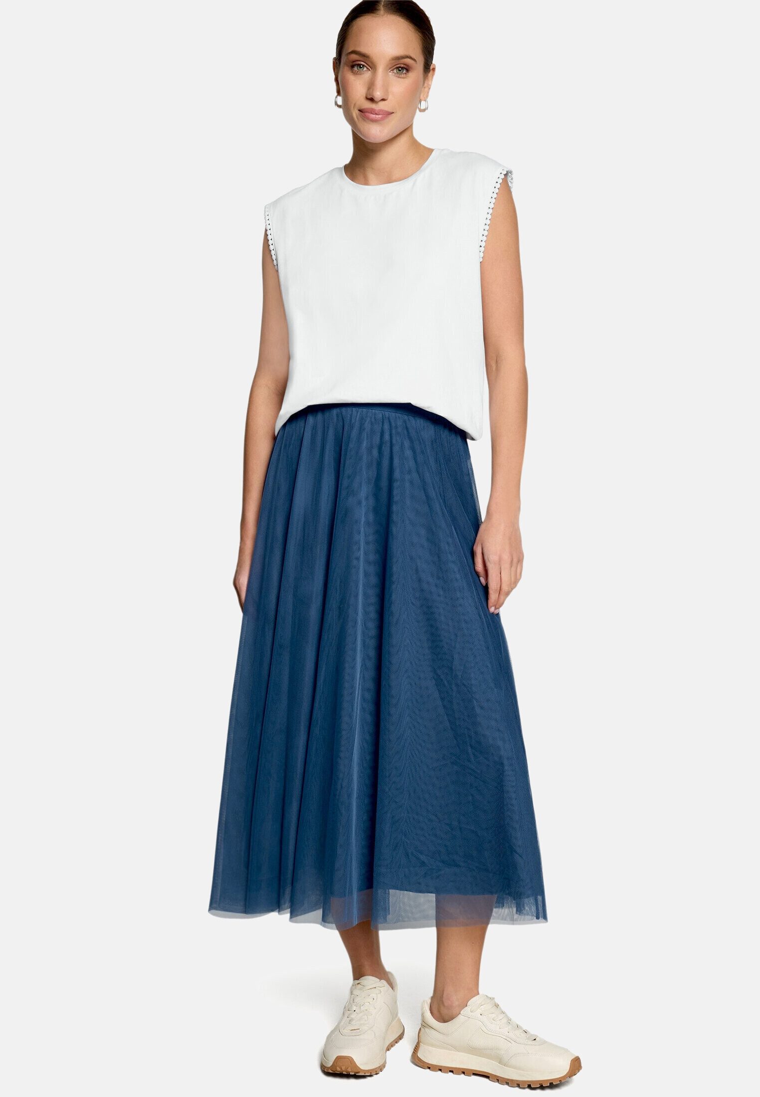 Zero Midirock Damen mit elastischem Bund Material