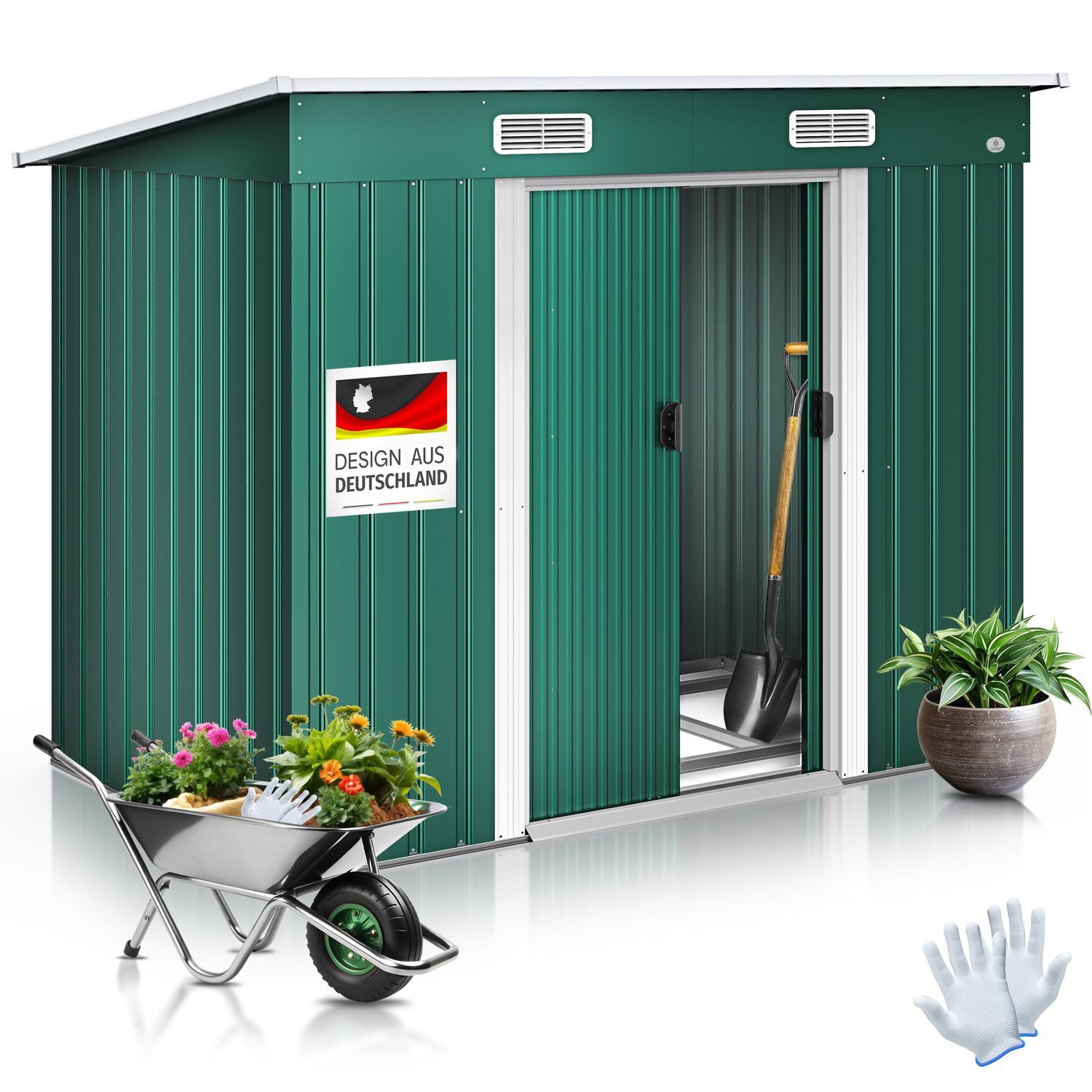 KESSER Gartenhaus, Gerätehaus Metall 4 m³ günstig online kaufen