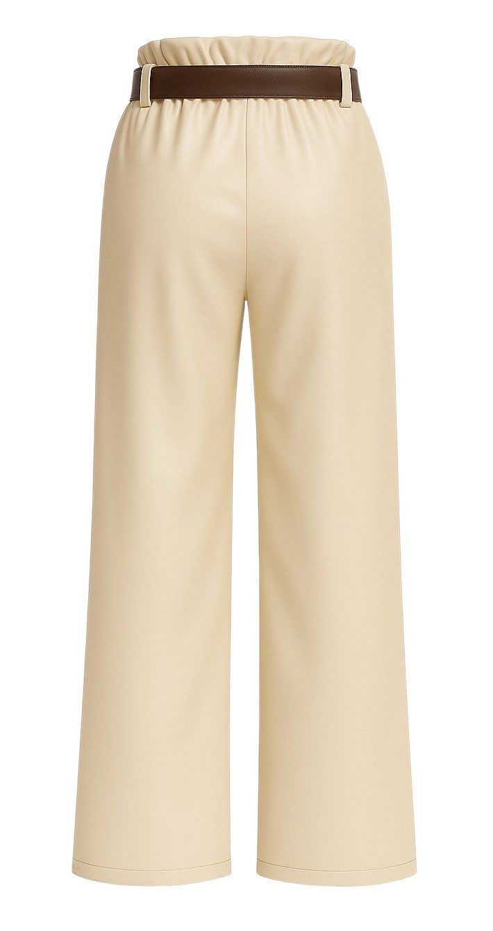 Mississhop Lederimitathose Damen Hose aus Kunstleder mit Gürtel M.403 günstig online kaufen