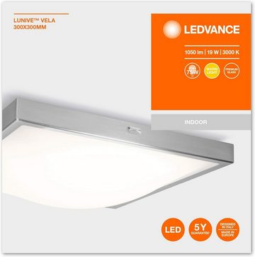 Ledvance LED Wandleuchte LUNIVE VELA, LED fest integriert, Warmweiß, Energieeffizient