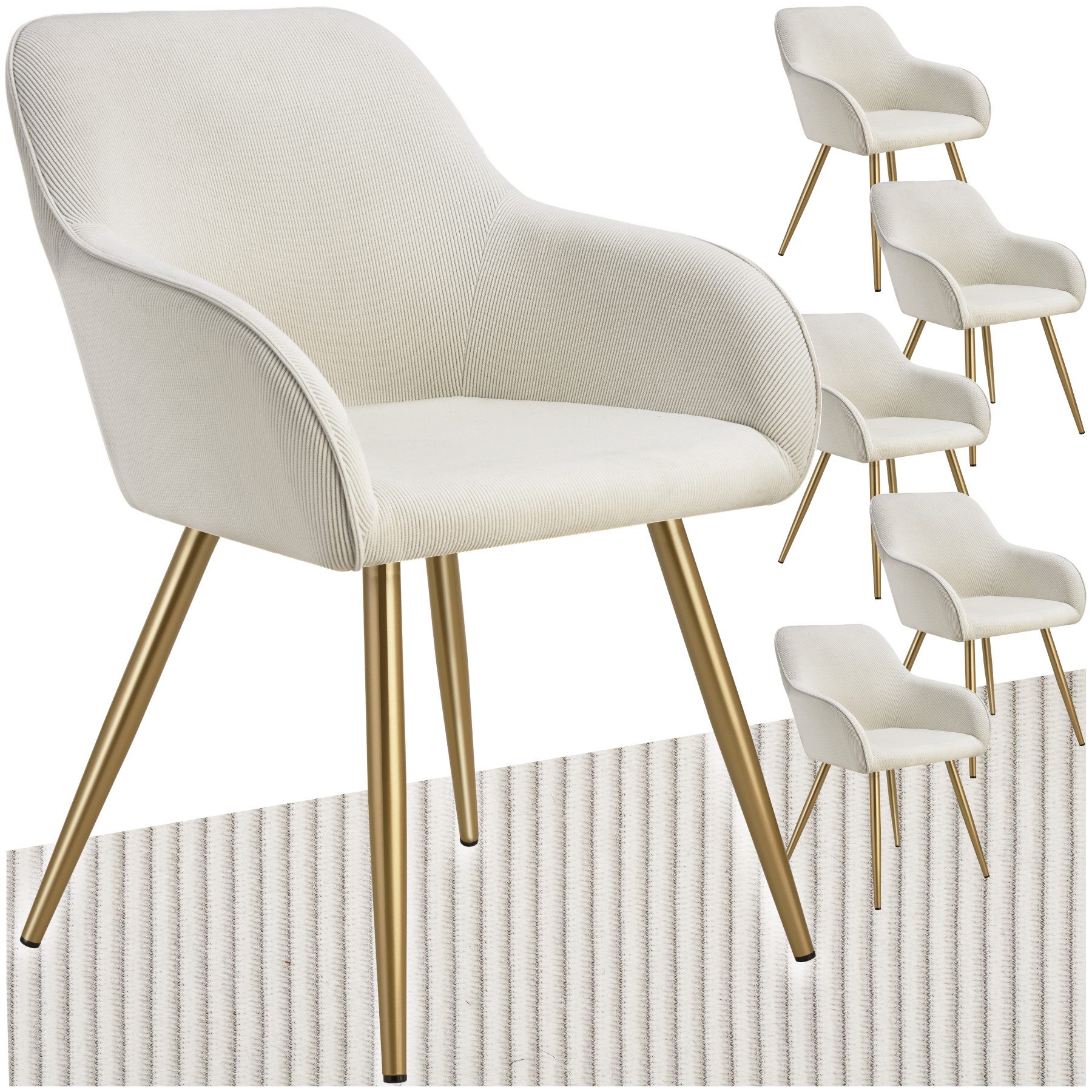 tectake Esszimmerstuhl Marilyn (Set, 6 St), günstig online kaufen