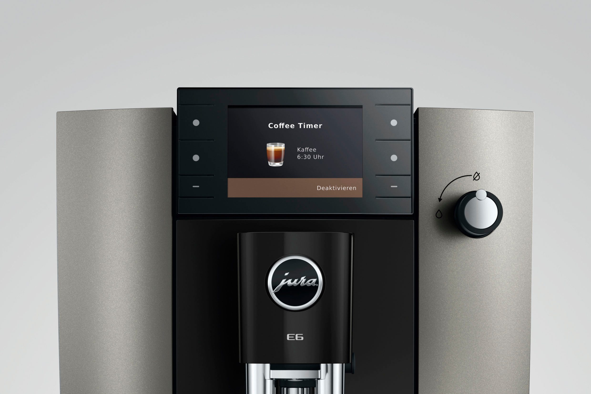 JURA Kaffeevollautomat 15828 E6 (ED), Dark Inox, 17 Spezialitäten, Hot&Light Brew, Energiesparmodus – Bild 5 von 5