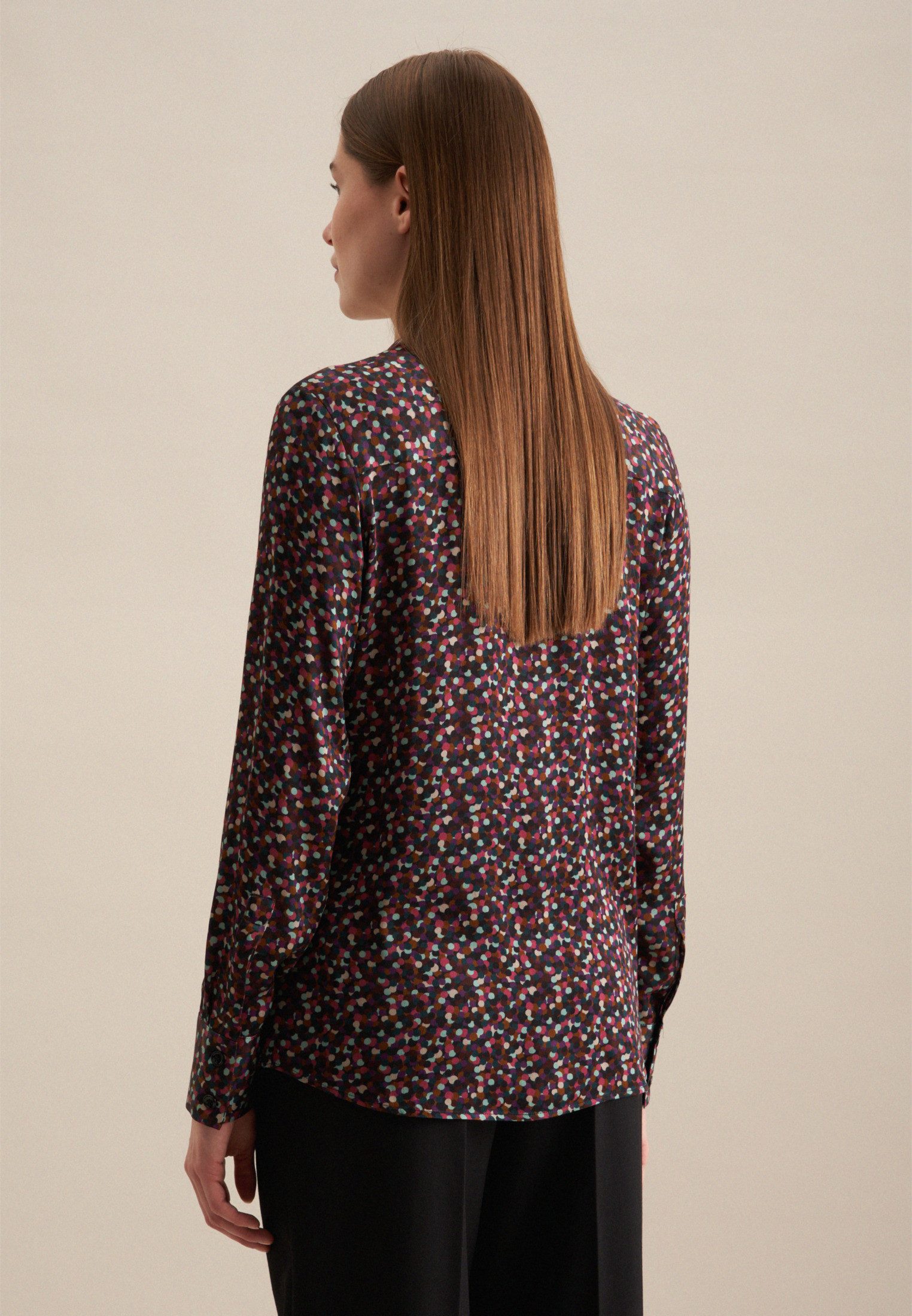 seidensticker Hemdbluse Schwarze Rose Langarm Kragen günstig online kaufen