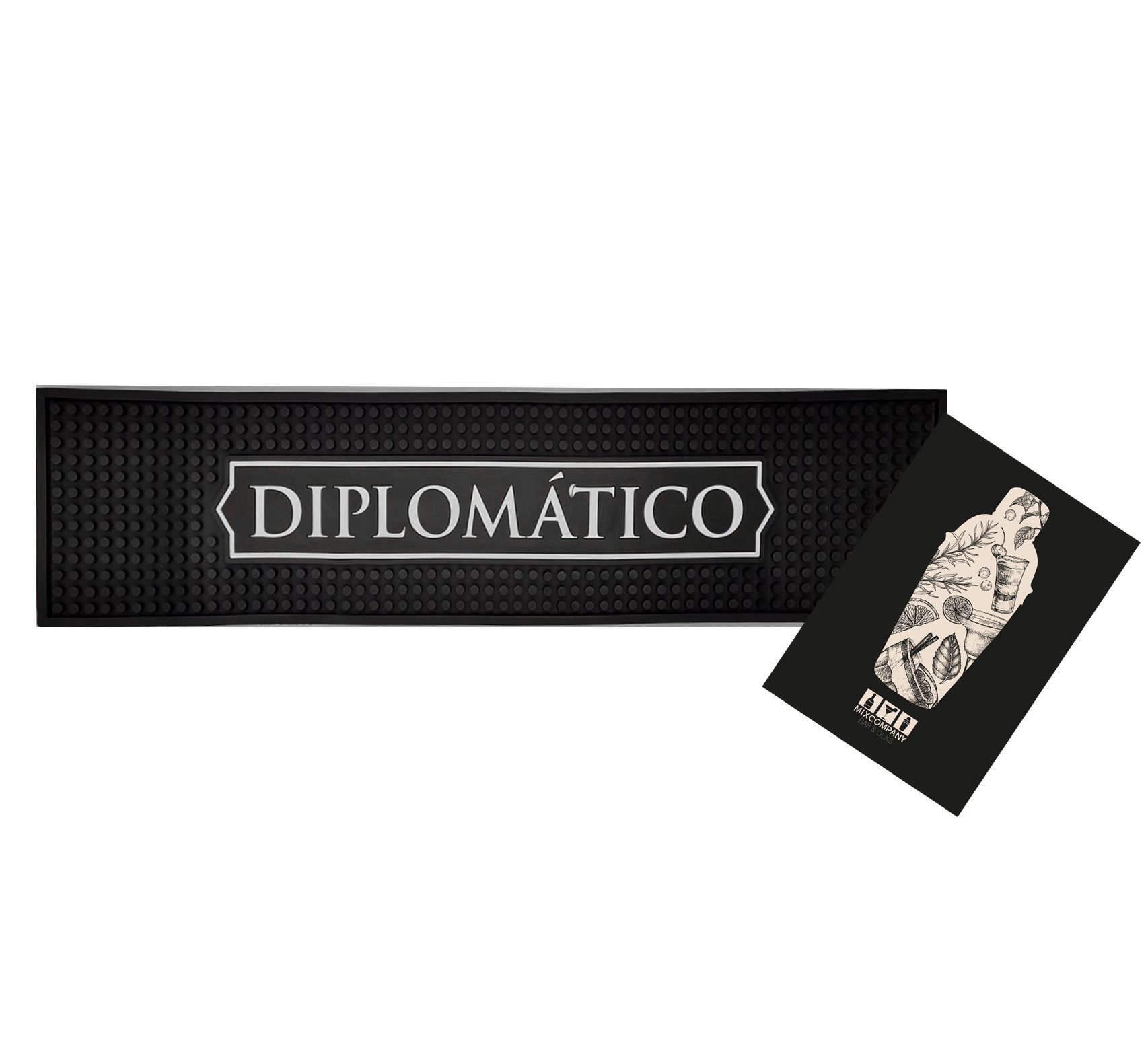 Mixcompany Barmatte Botucal Diplomatico Rum Barmatte Matte in schwarz Barunterlage / Barz