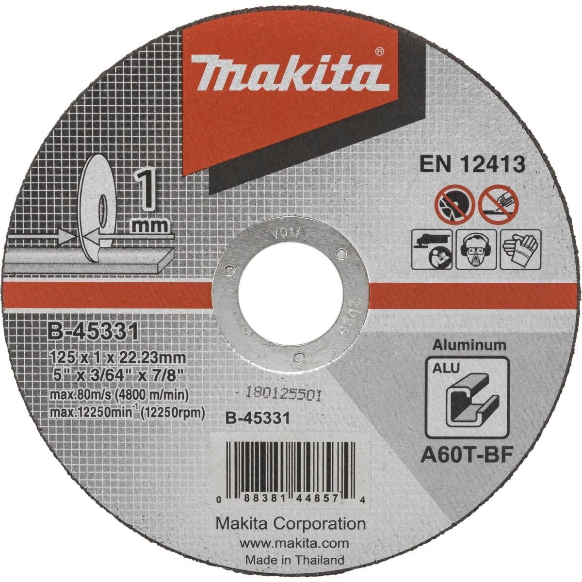 Akku-Multifunktionswerkzeug Makita B-45331 Trennscheibe 125x1mm Alu